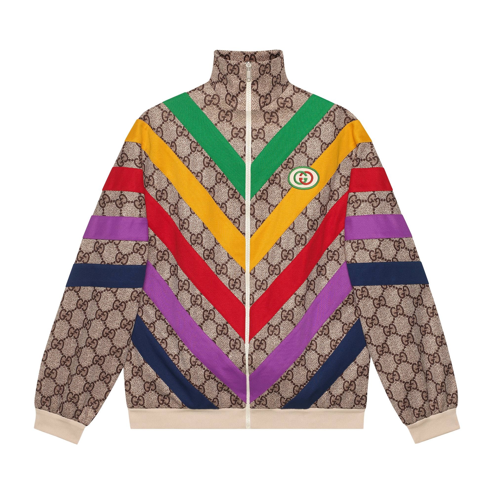 Gucci GG Supreme Print Jacket 'Beige/Ebony' - 1