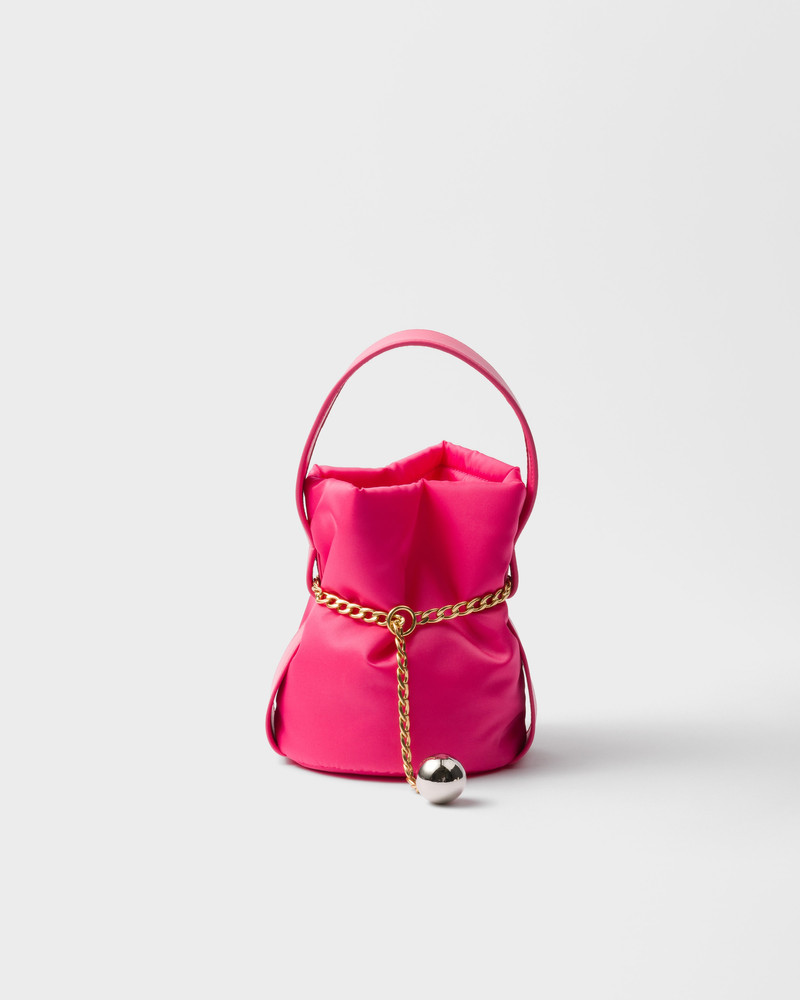 Prada Petit Sac Noir mini Re-Nylon and nappa leather bucket bag 1