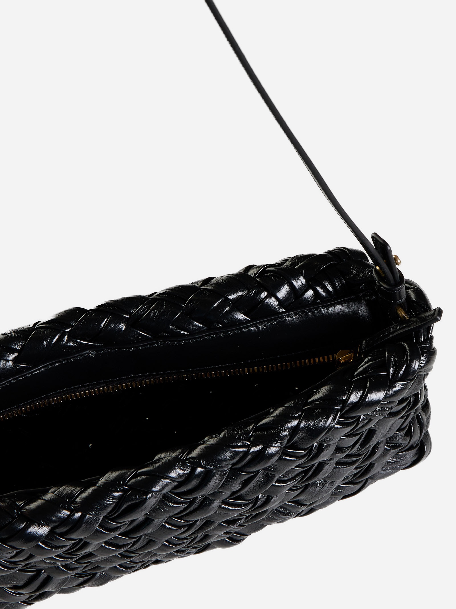 【関税&送料込】Bottega Veneta Black Leather Kalimero Cha-Ch Bottega Veneta Black Kalimero Cha-Cha Bag Bottega Veneta
