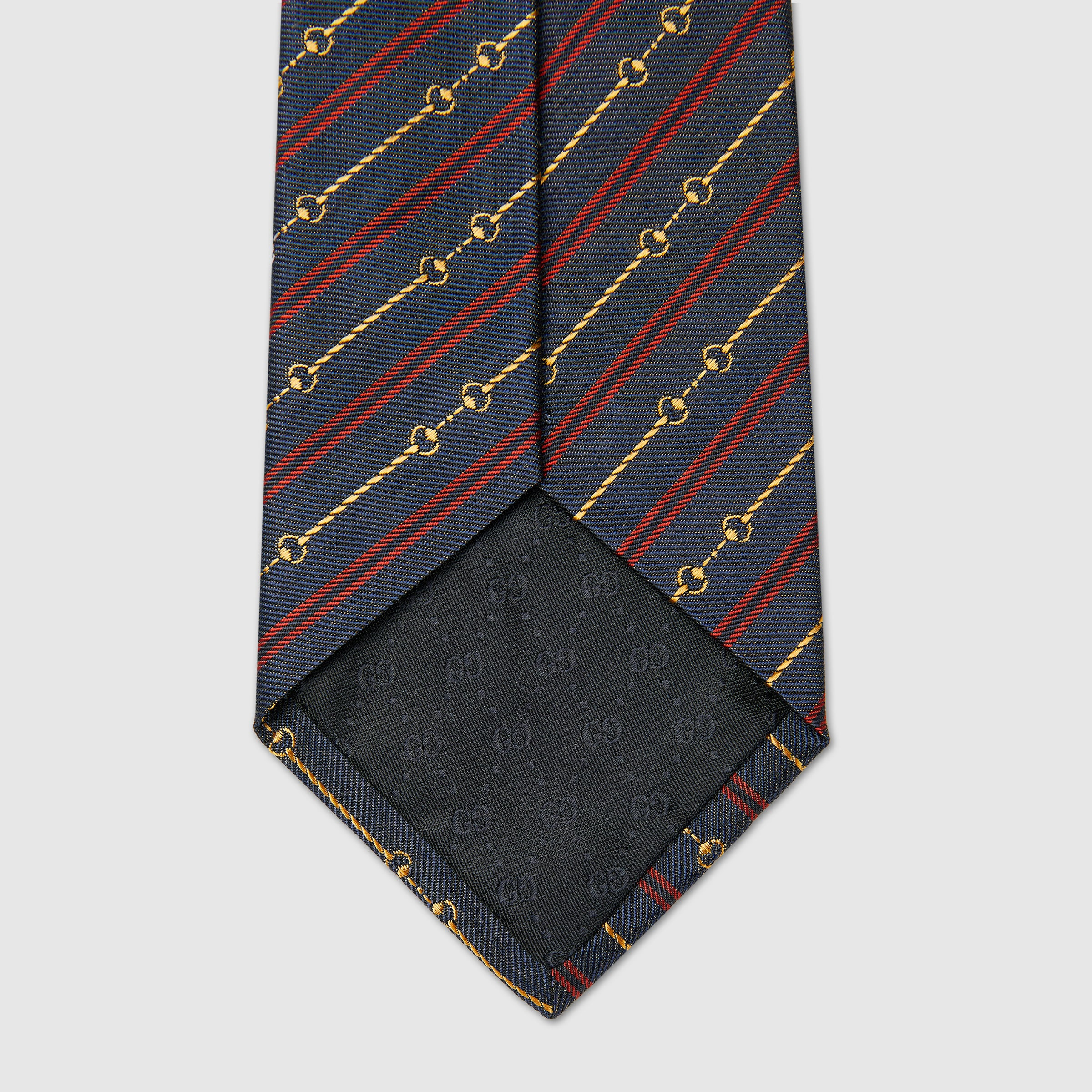 Horsebit silk jacquard tie - 5