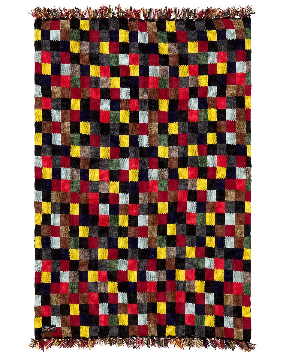 Hand Knit 2 Layer Patchwork Scarf - 1