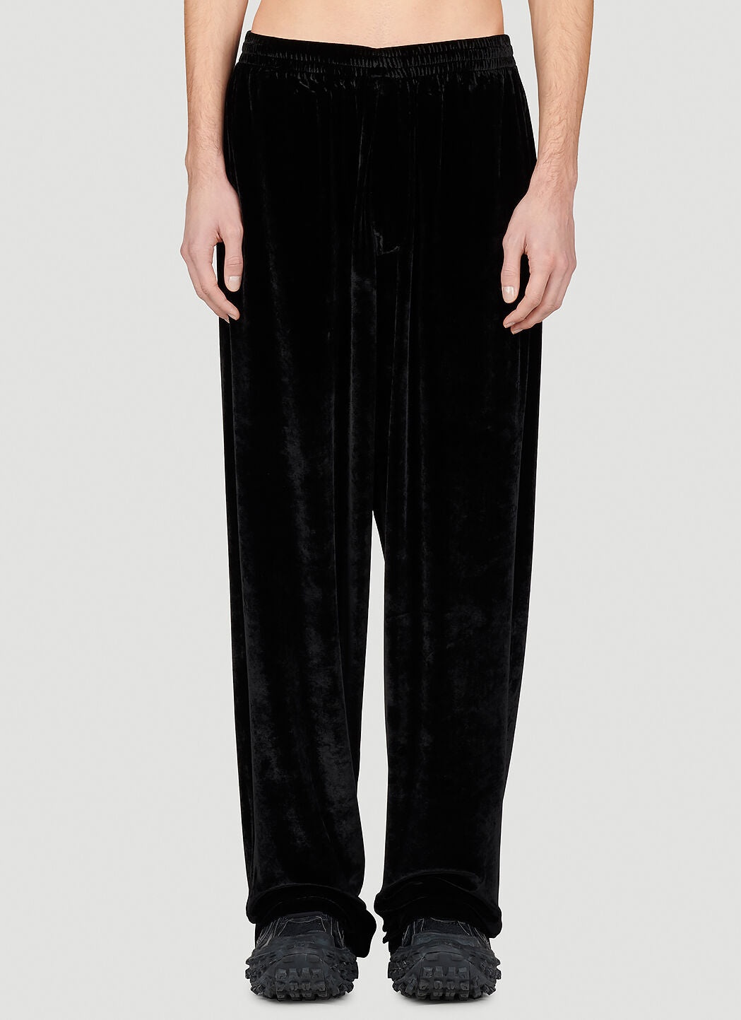 Balenciaga Men Velour Track Pants - 1