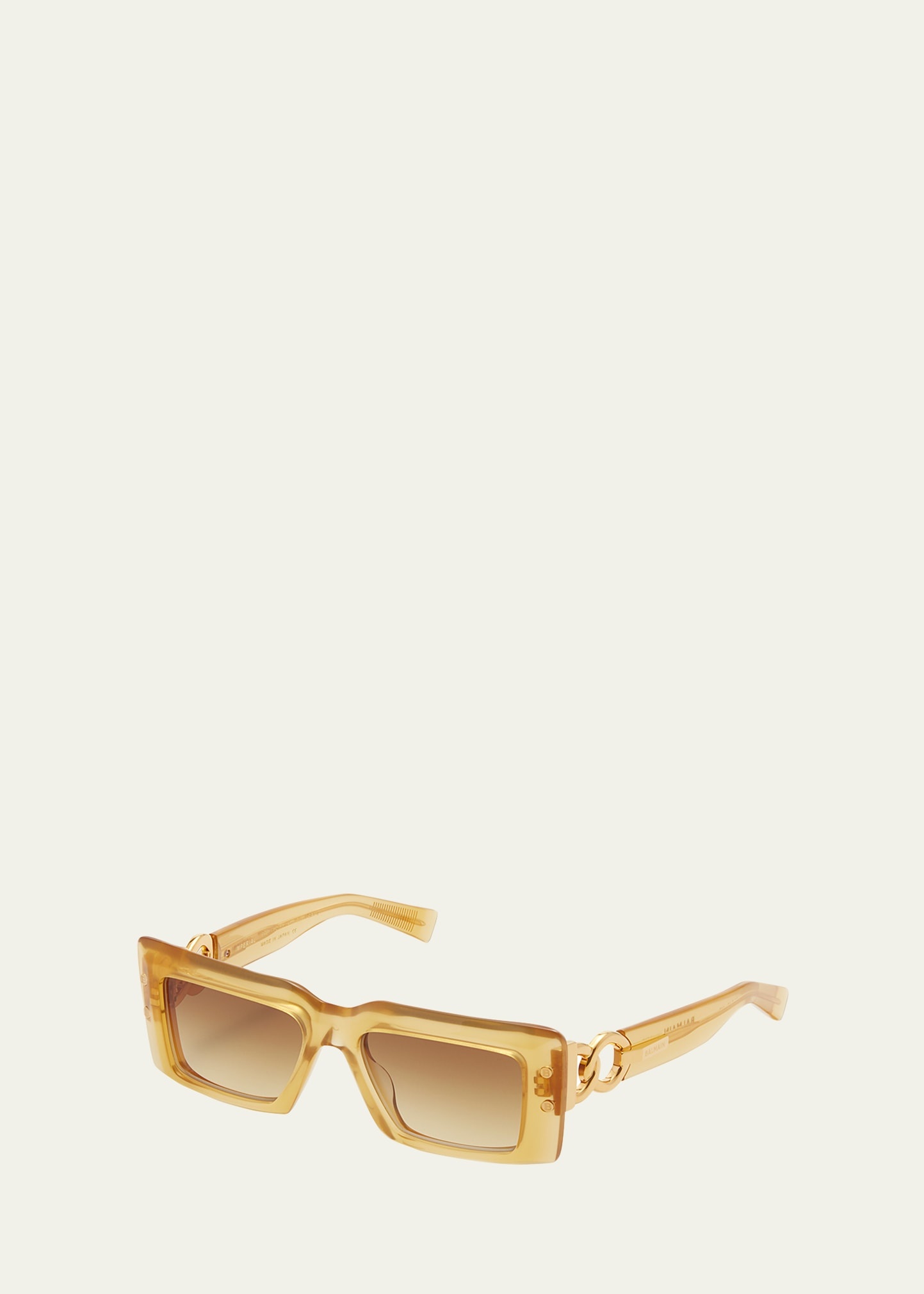 Imperial Acetate & Titanium Rectangle Sunglasses - 2