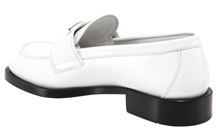 (WMNS) PRADA Patent Leather Loafers 'White' 1D238M_055_F_0009 - 4