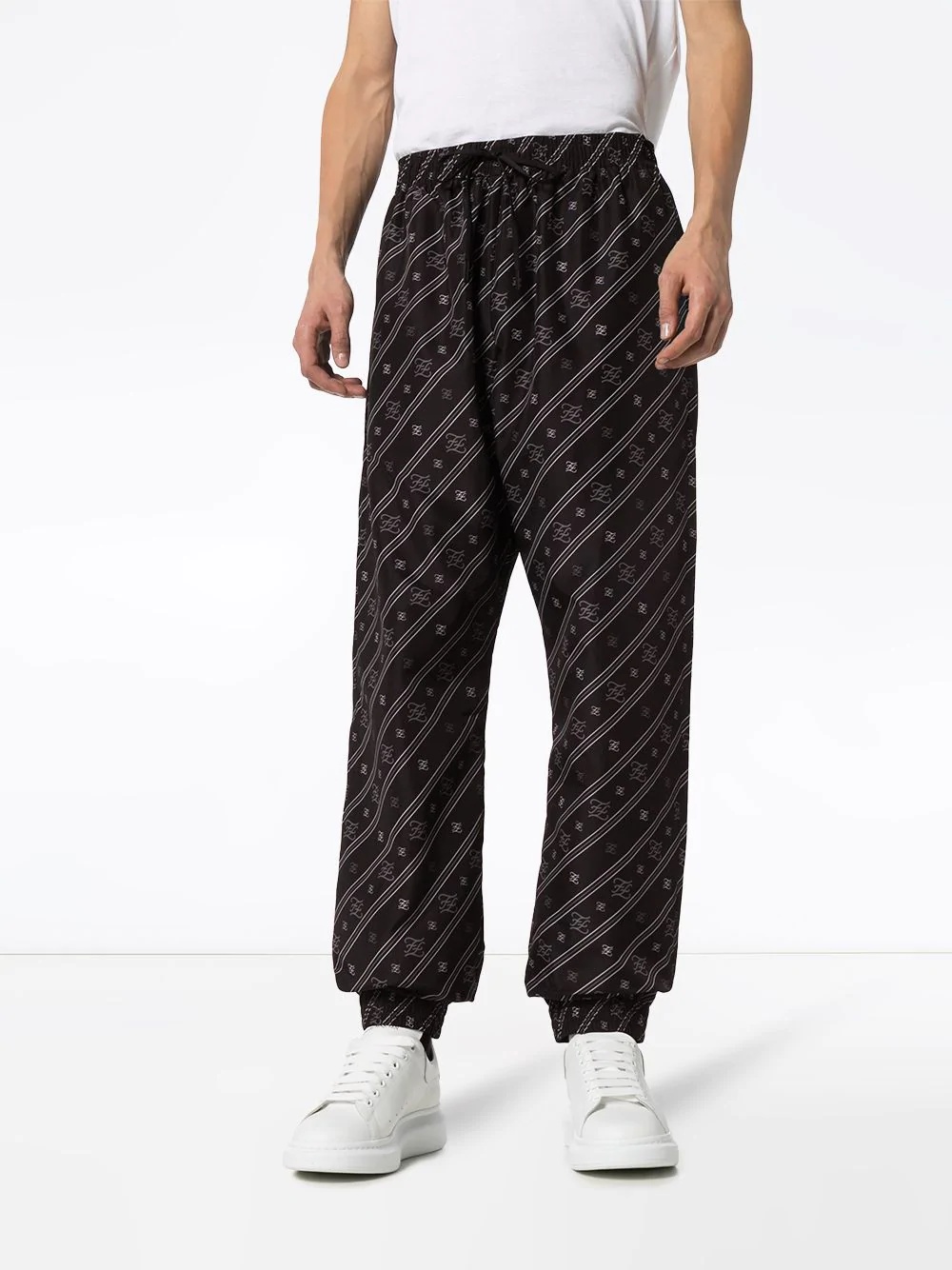 Karligraphy logo-print shell sweatpants - 3