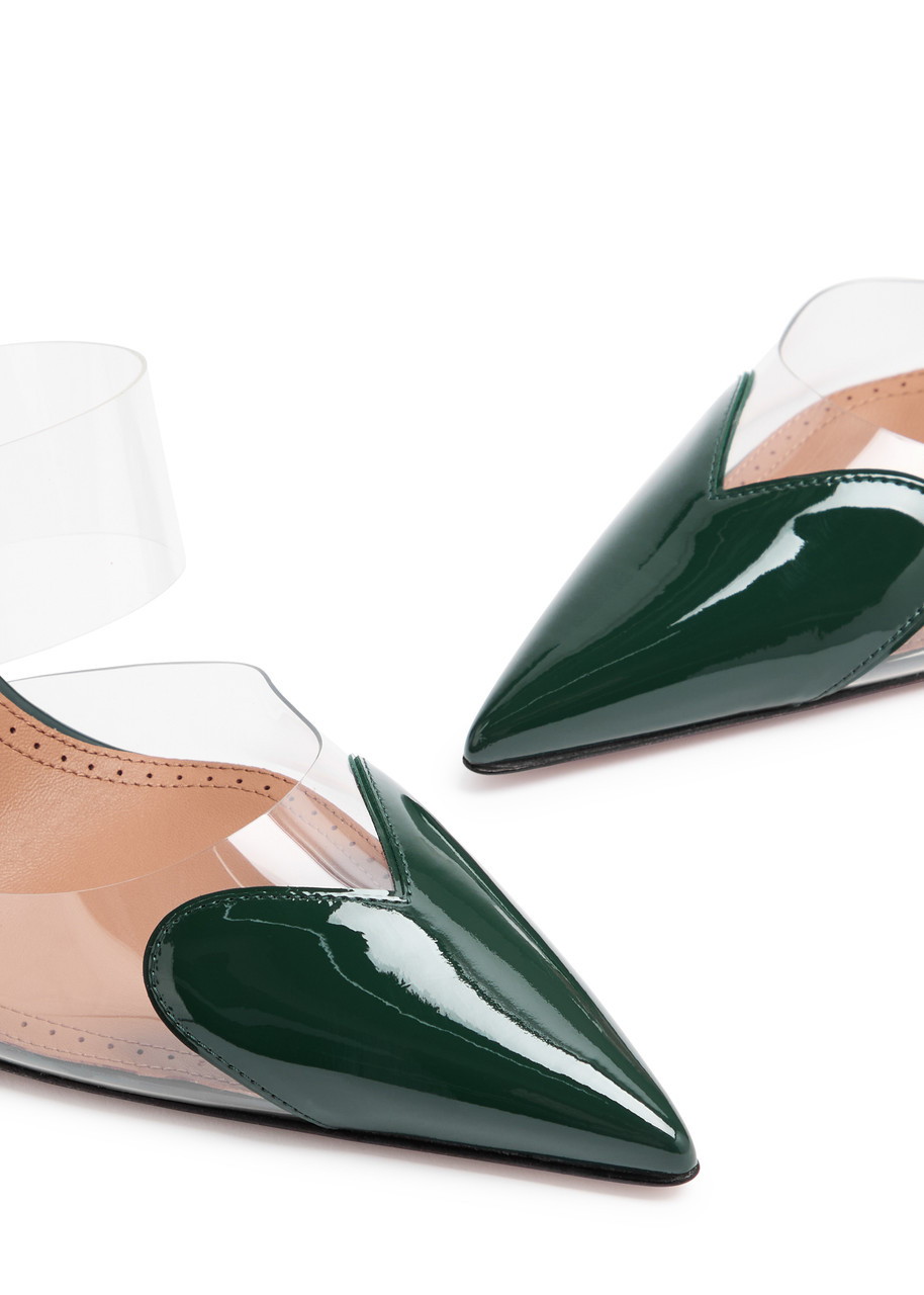 Alaïa Coeur 90 Patent Leather Mules - 3