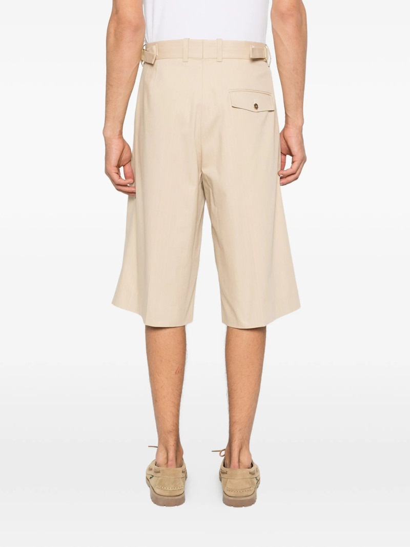 Drôle de Monsieur Drole De Monsieur Belt-loops Pleated Shorts outlook