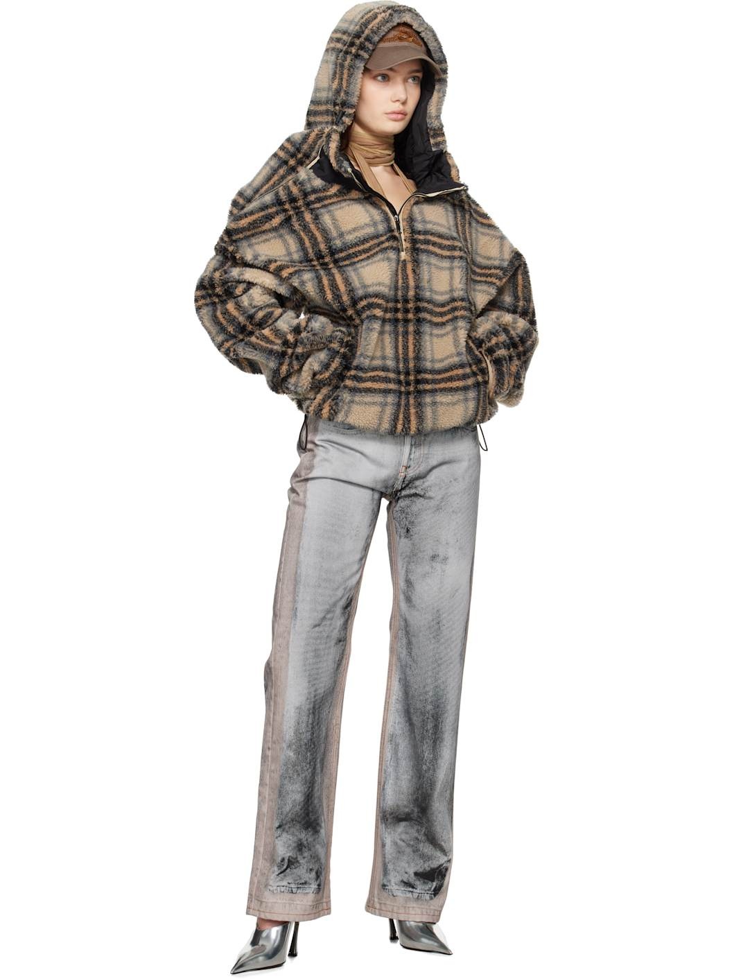 Beige & Gray 'YP' Trompe L'oeil Jeans - 4