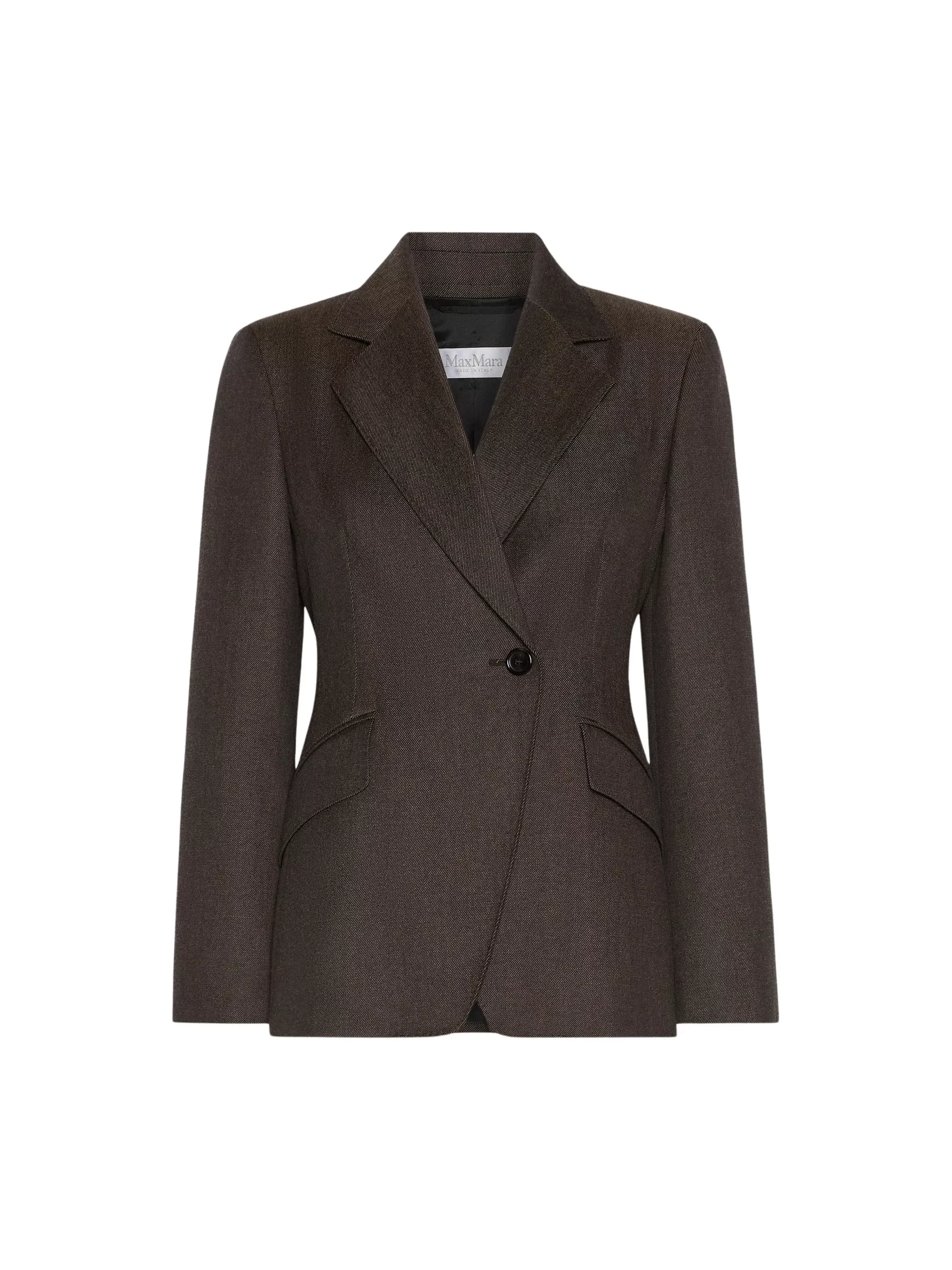 Tailored Blazer in Denim Effect Wool - 1