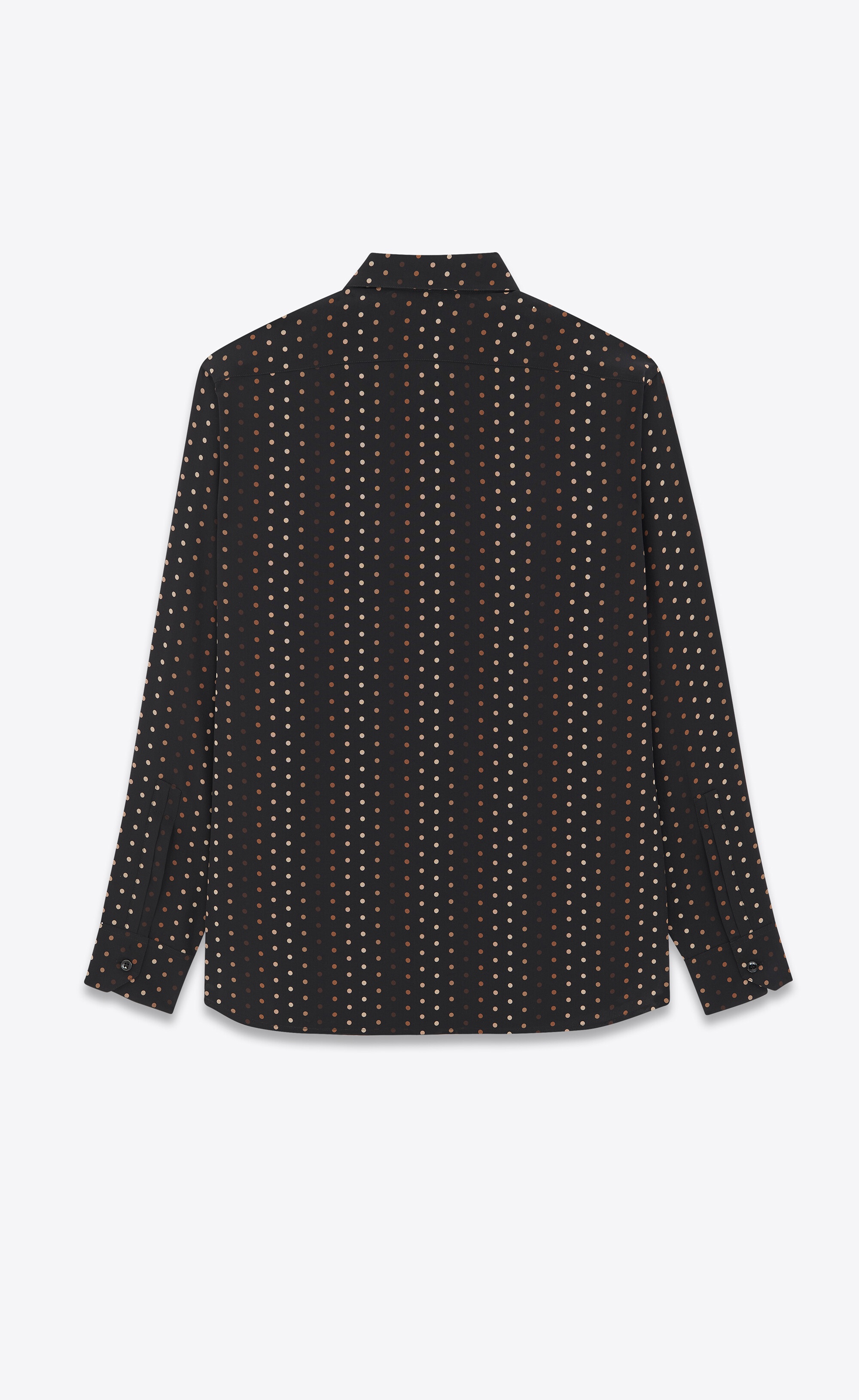 yves collar classic shirt in dotted crepe de chine - 2