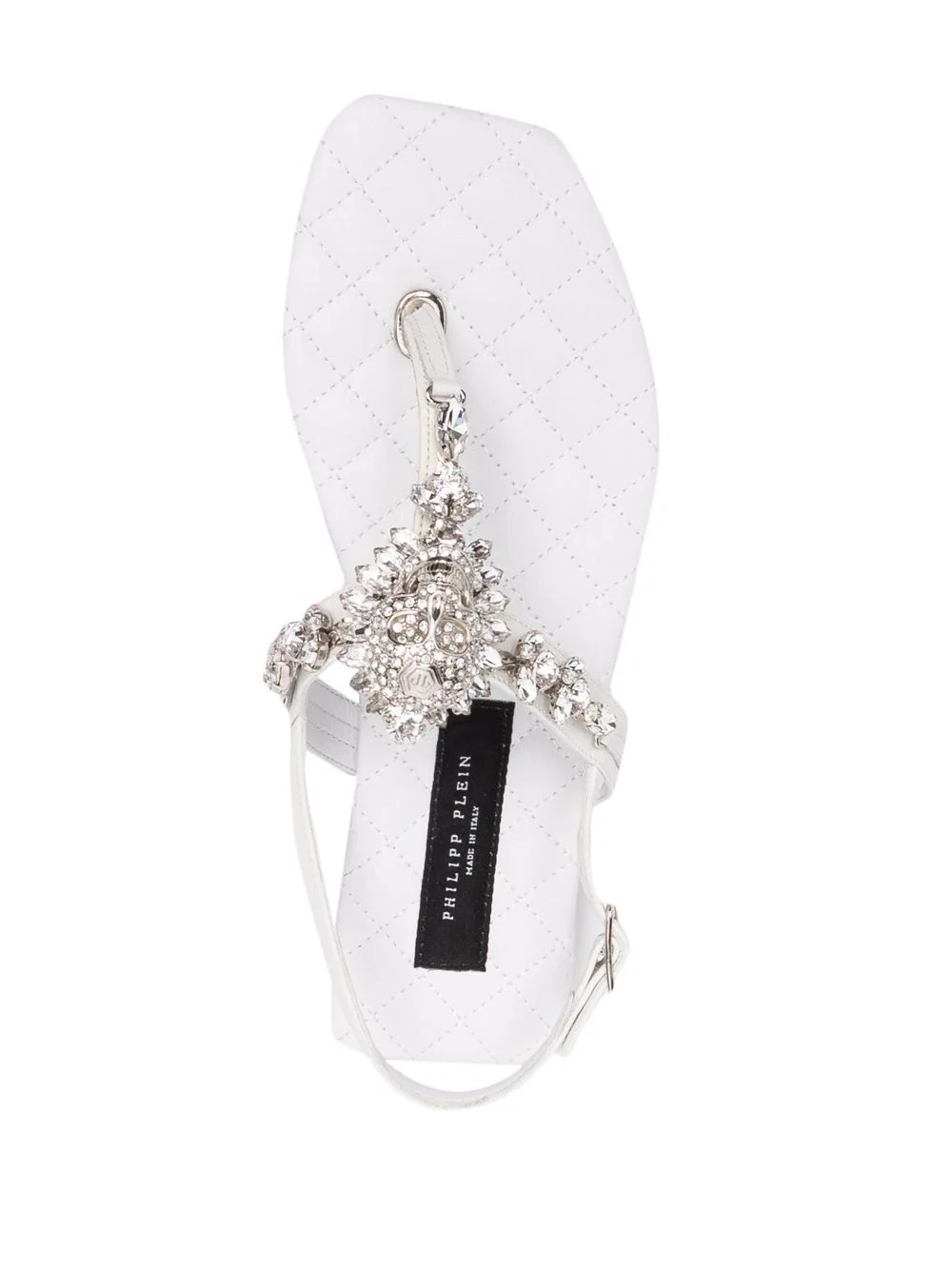crystal-skull flat sandals - 4