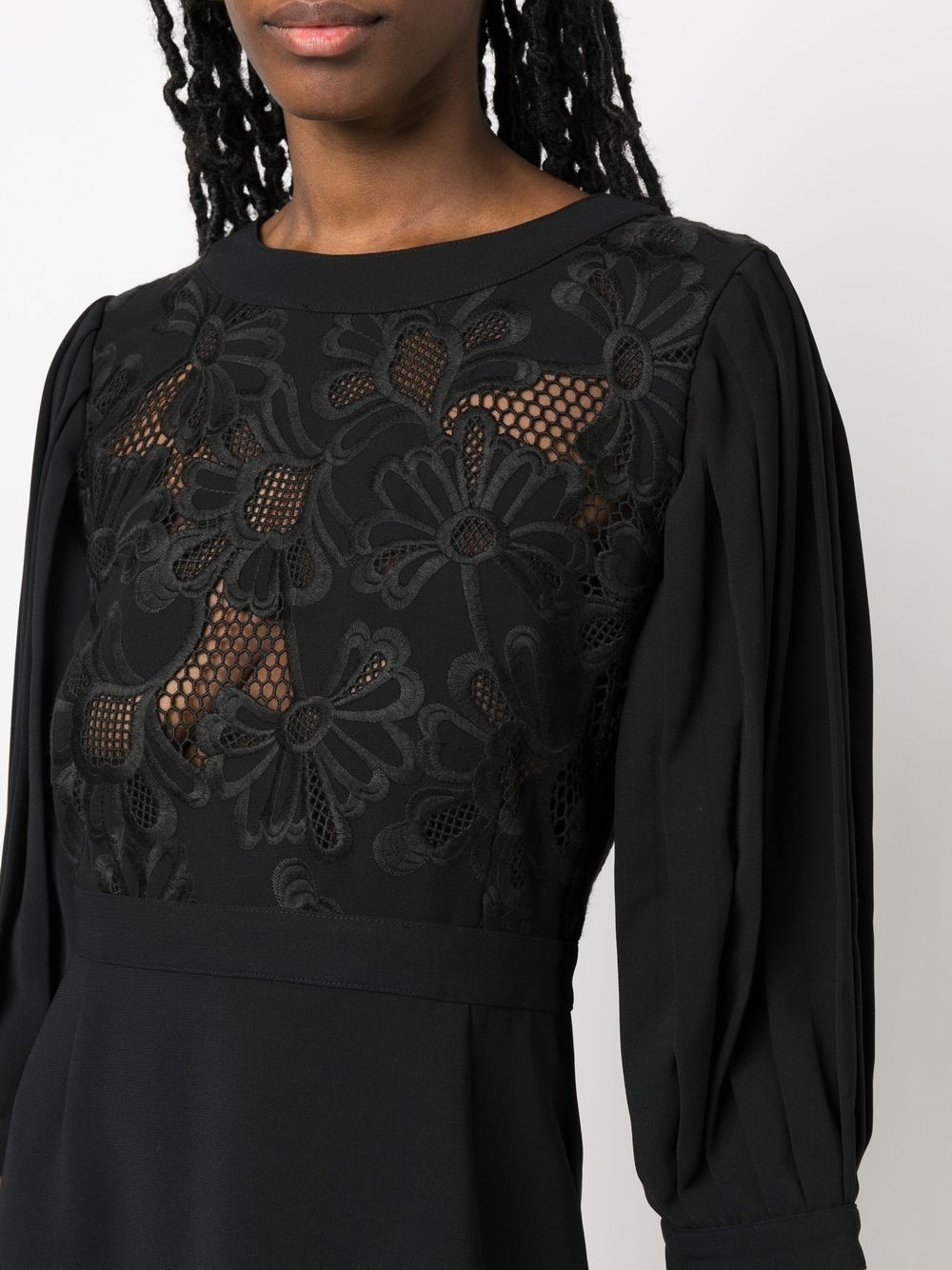floral-panelled mini dress - 5