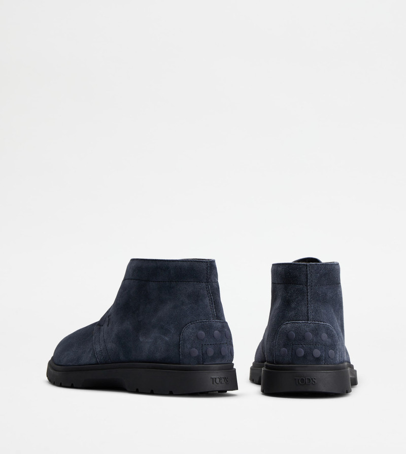 Tod's DESERT BOOTS IN SUEDE - FURRY LINING - BLUE outlook