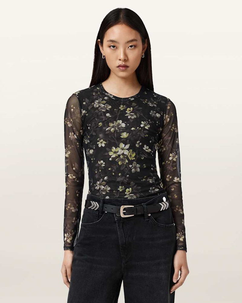 ALLSAINTS ELLIE MESH LONG SLEEVE T-SHIRT outlook