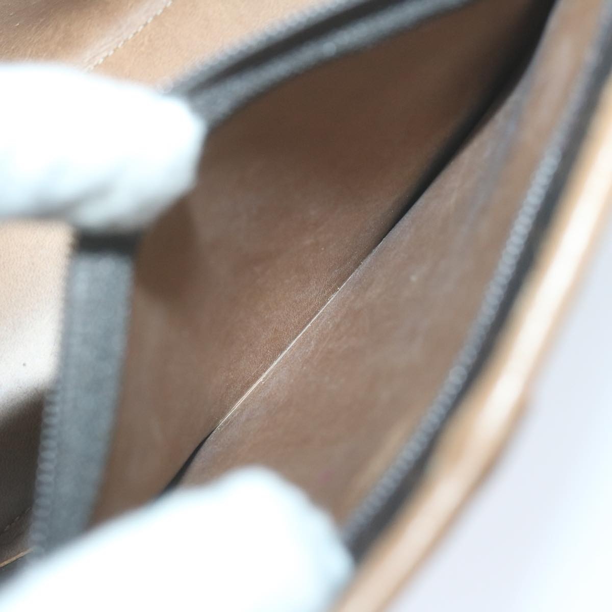 DIOR Honeycomb Canvas Hand Bag Leather Black - 12