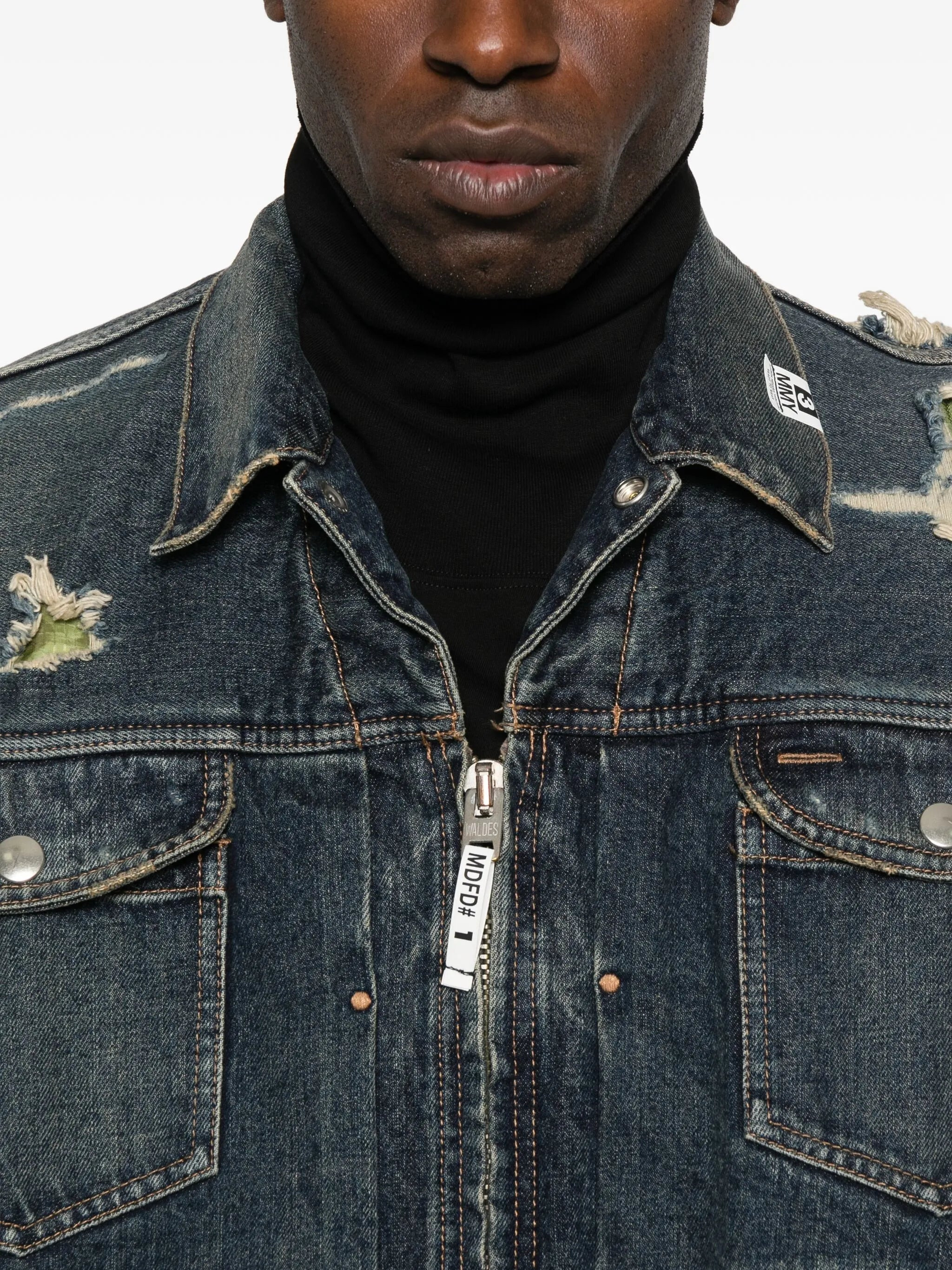 Maison Mihara Yasuhiro Layered Denim Jacket - 2