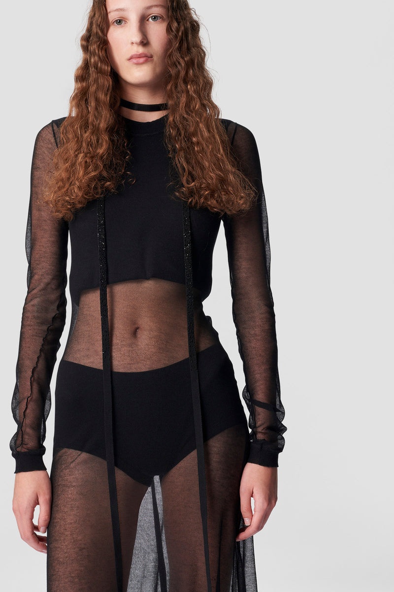 Marique Long Sleeve X-Long Flared Dress - 5