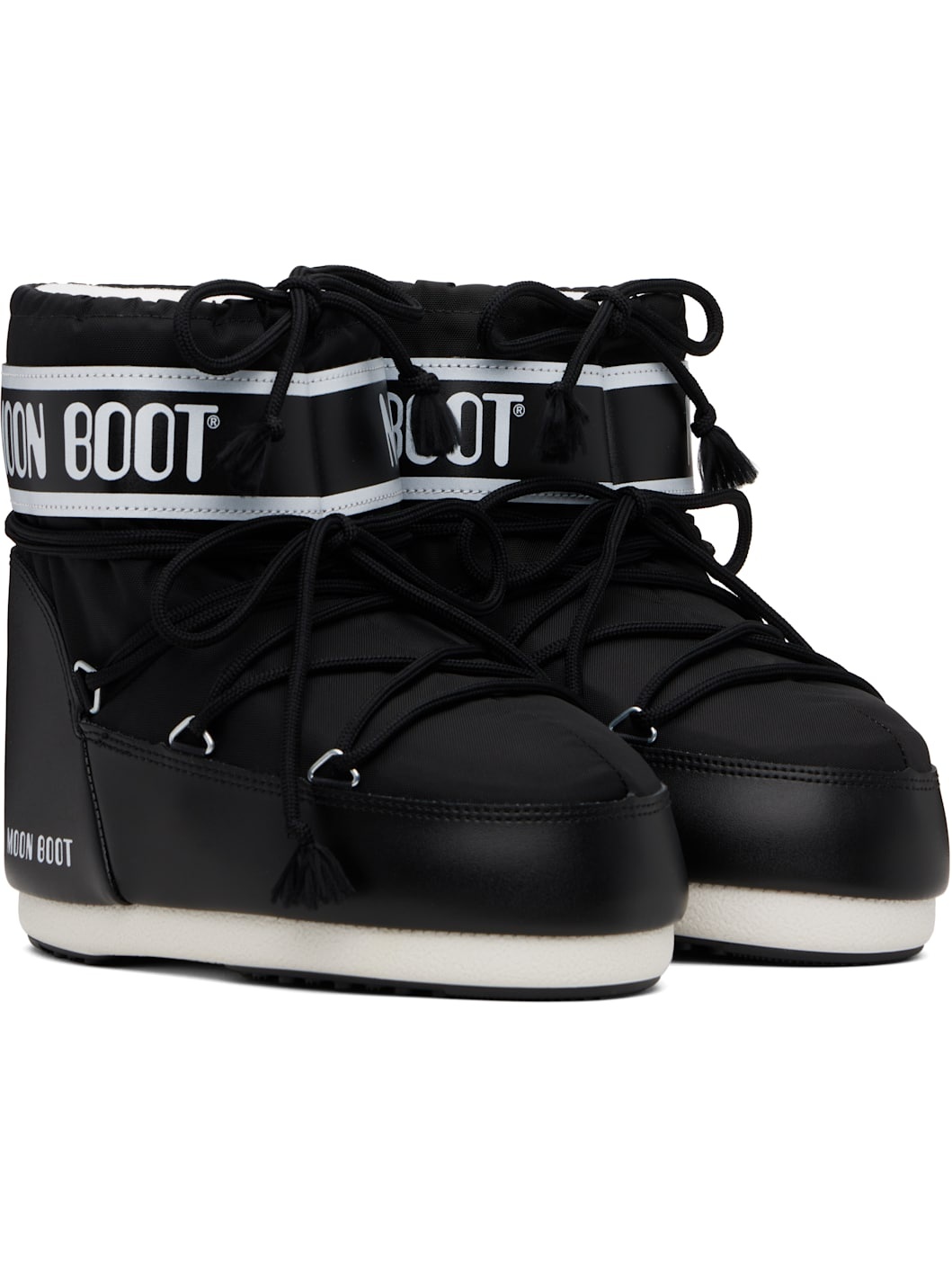 Black Icon Low Nylon Boots - 4