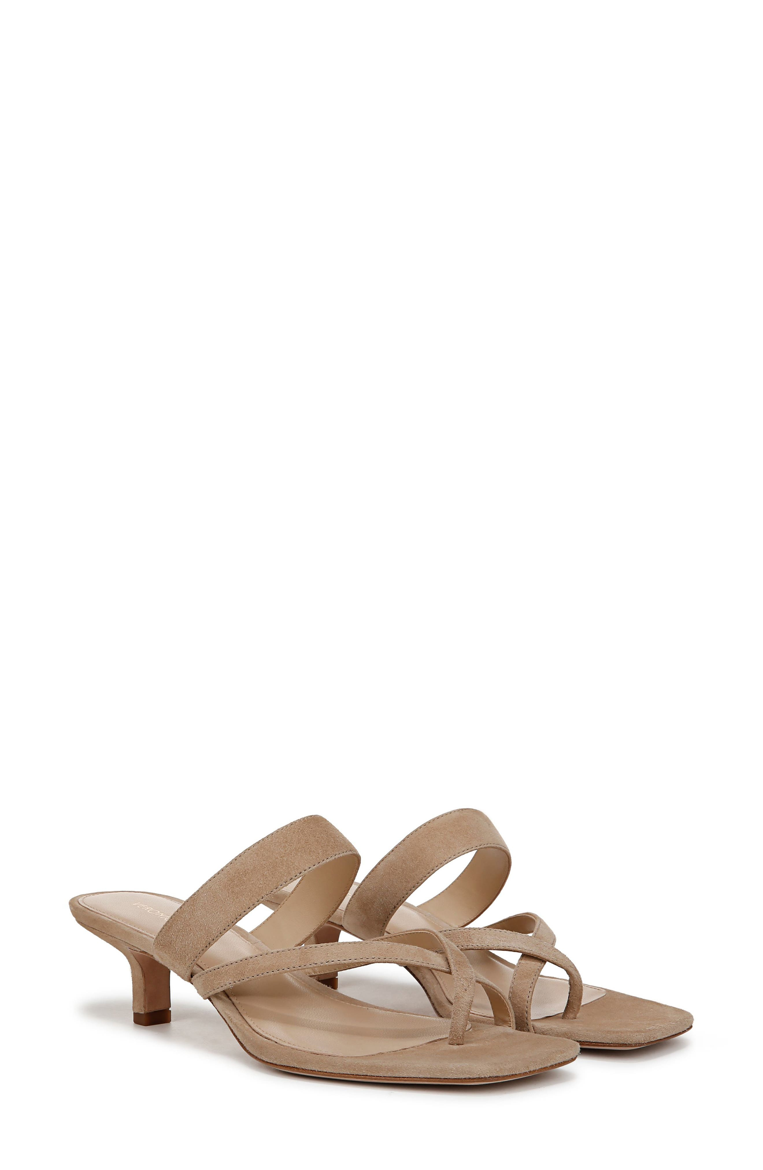 Veronica Beard Alanis Kitten Heel Slide Sandal in Sand/Clear at Nordstrom - 8