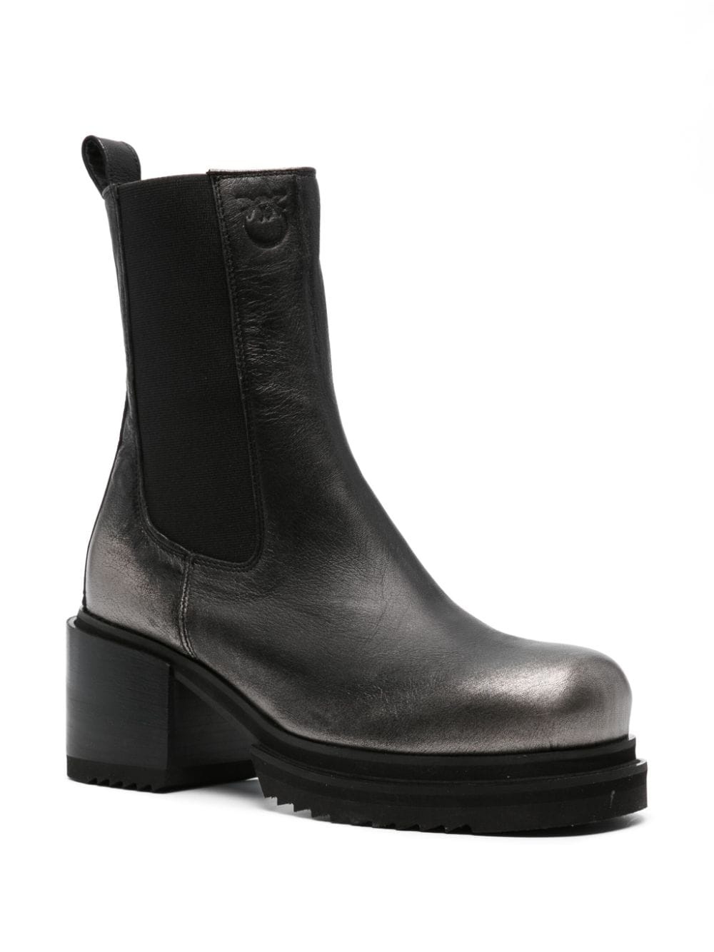 70mm metallic-effect leather boots - 3