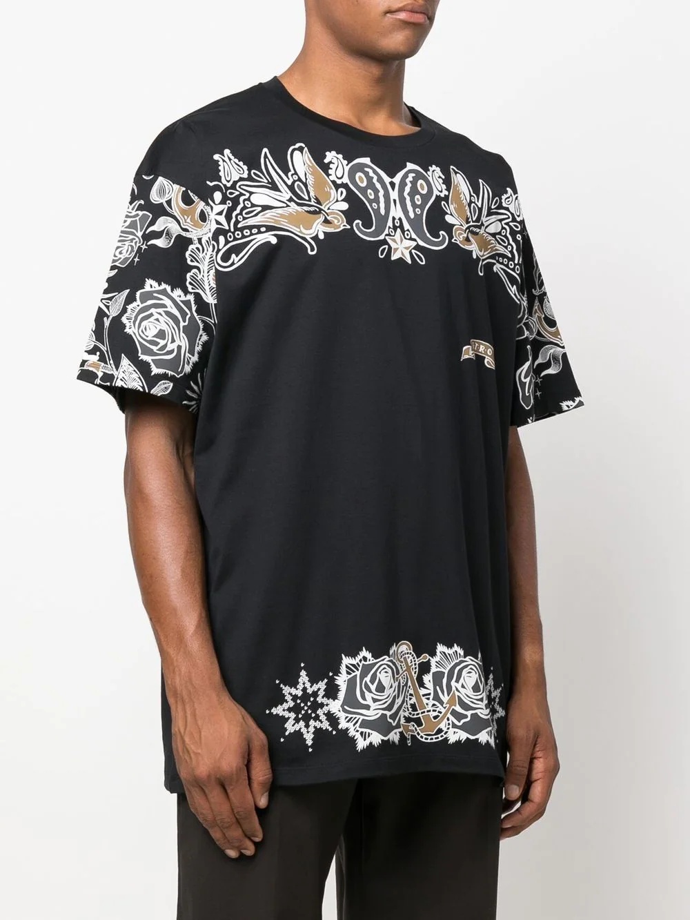 Tattoo-print short-sleeve T-shirt - 4