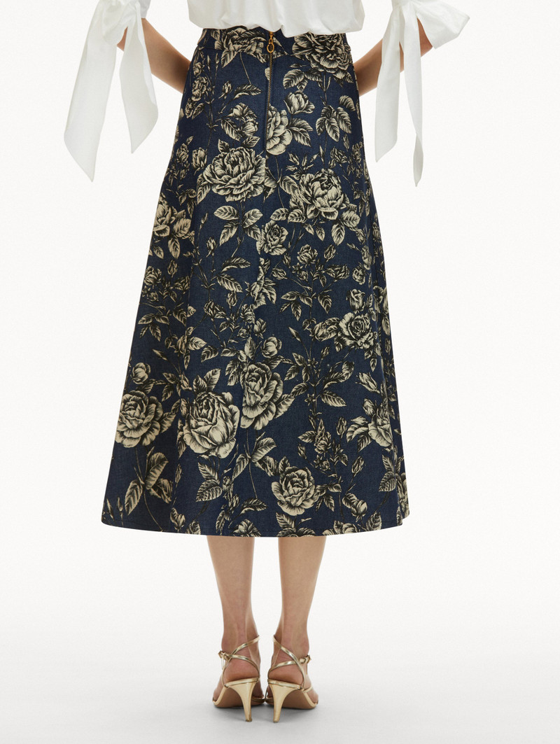 ROSE PRINTED DENIM SKIRT 3