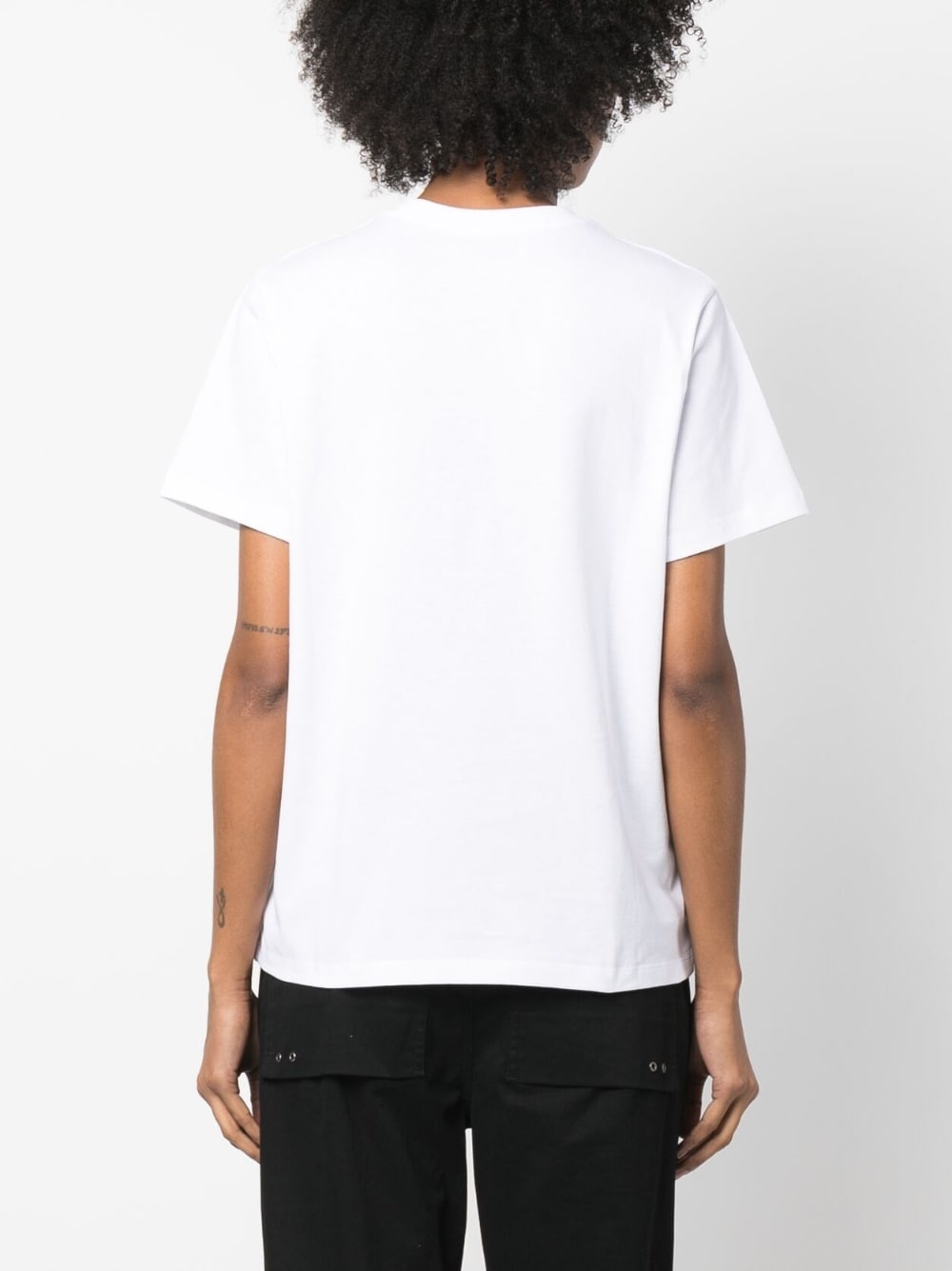 floral logo-patch T-shirt - 4