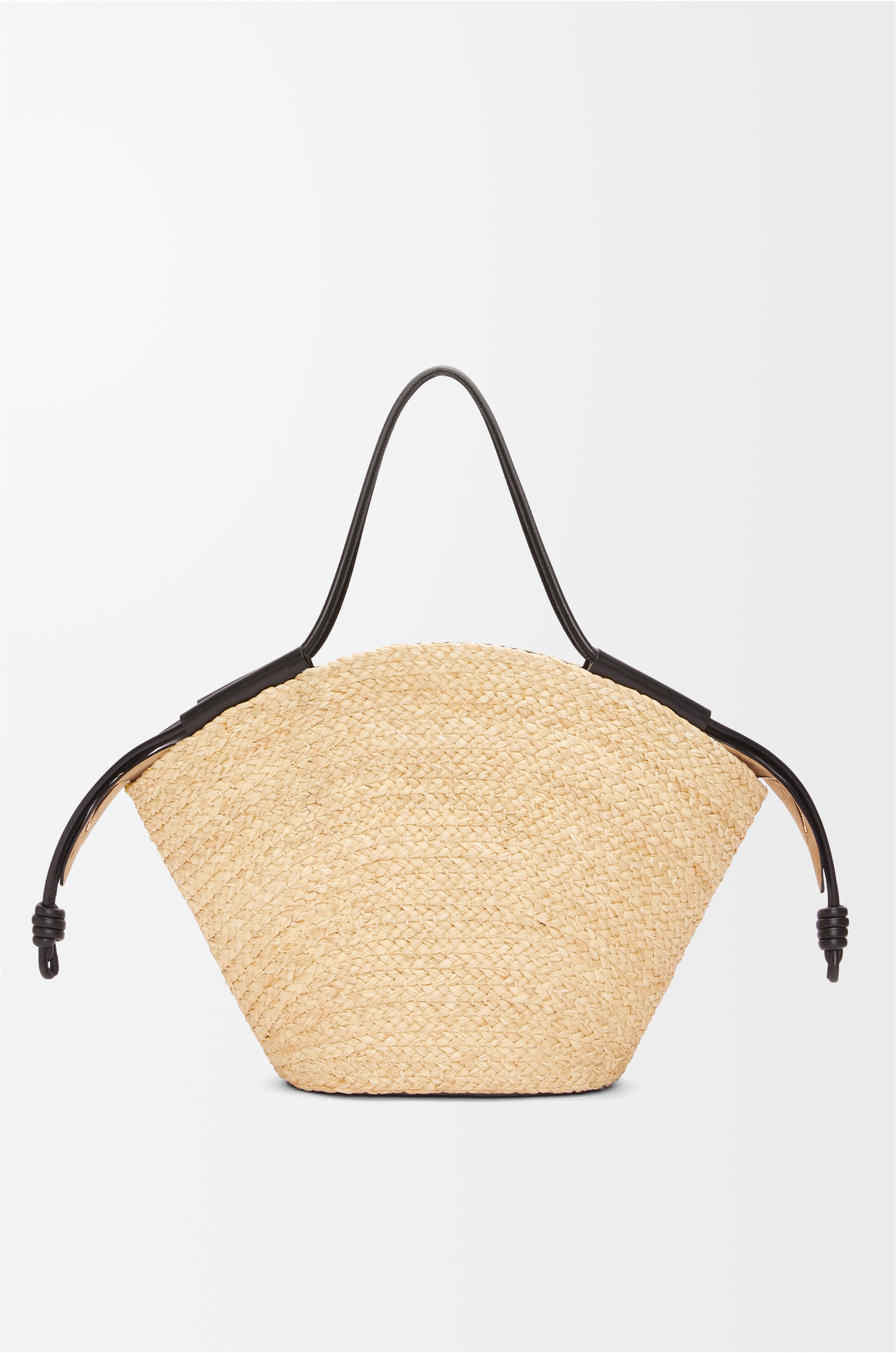 Large Paseo basket in raffia and nappa calfskin - 6