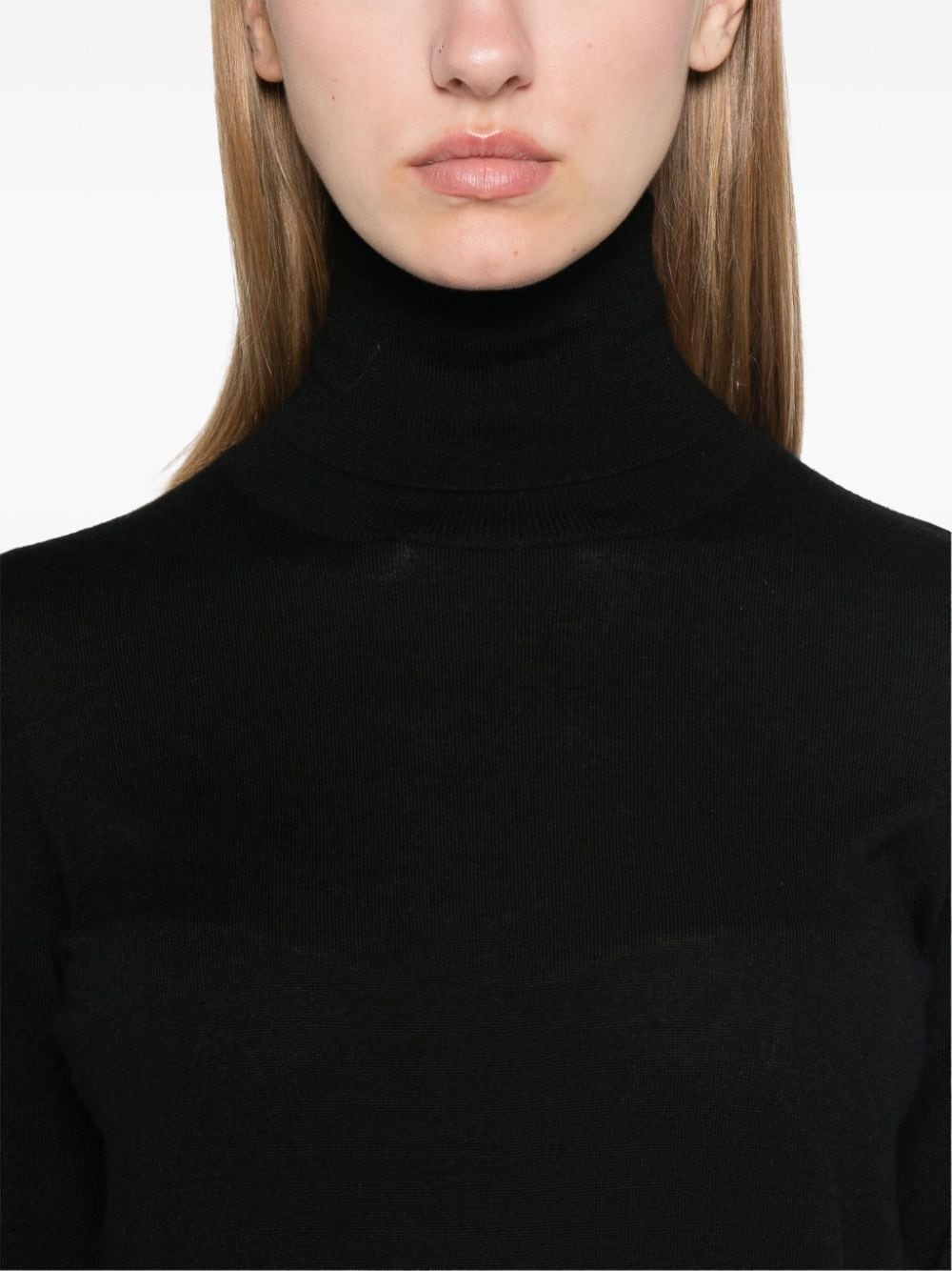 Cashmere turtle-neck sweater - 4