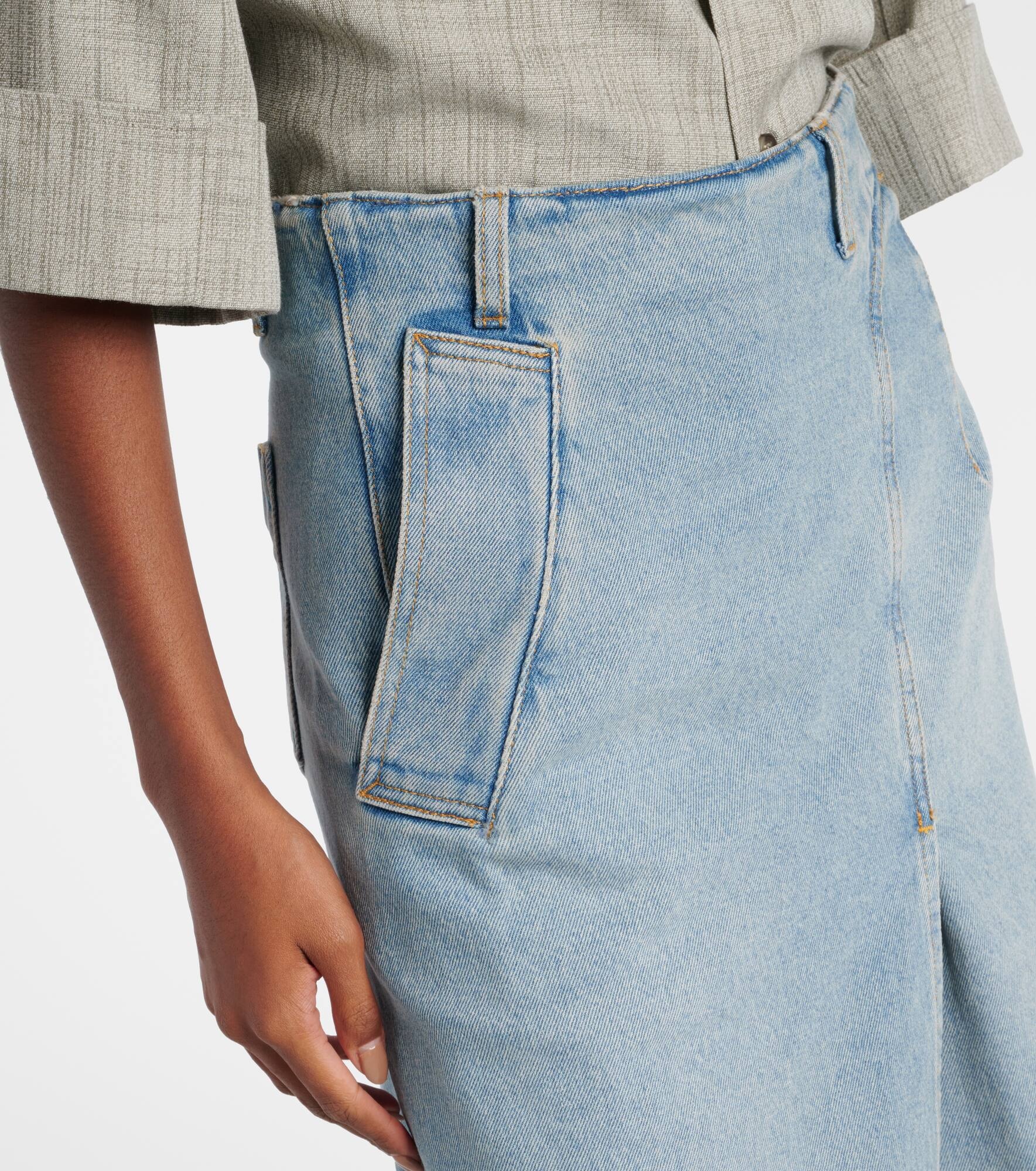 Denim wrap skirt - 5