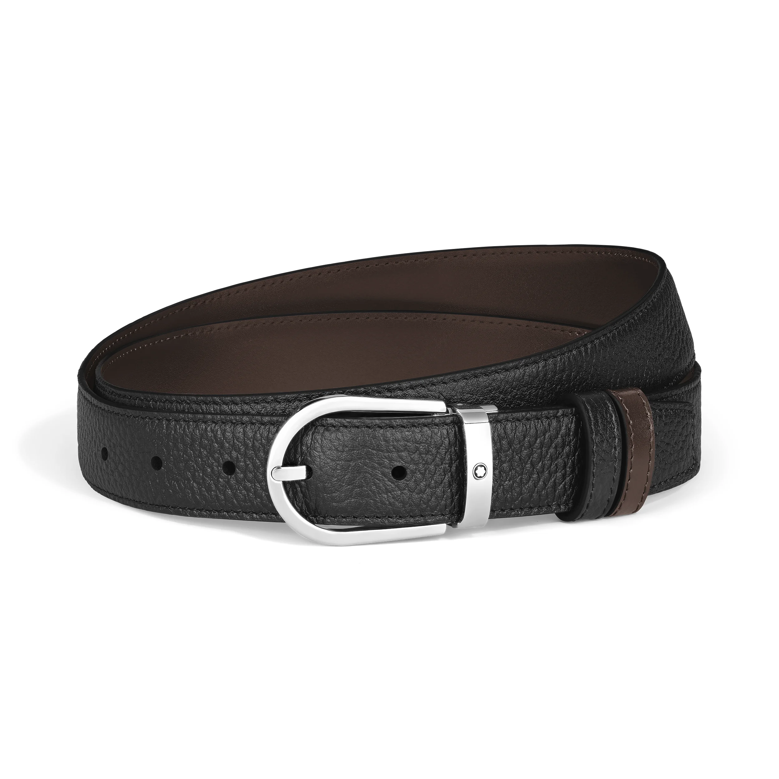 HORSESHOE 30 MM REVERSIBLE BELT IN GRAIN LEATHER - 1