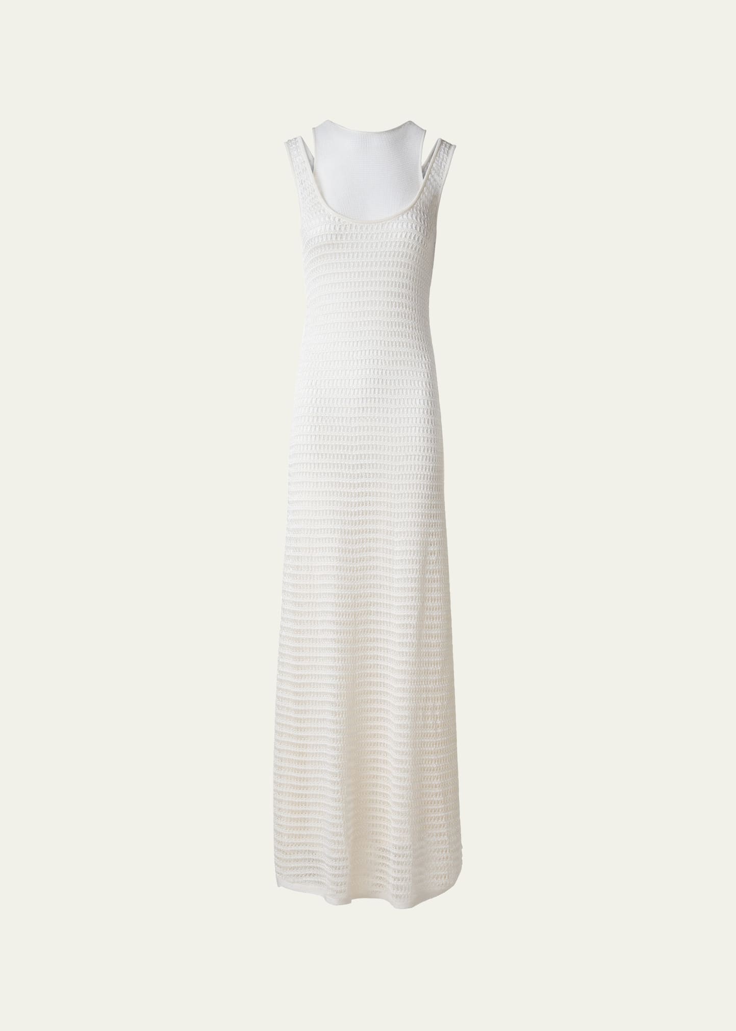 Crochet & Knit Layered Maxi Dress - 1