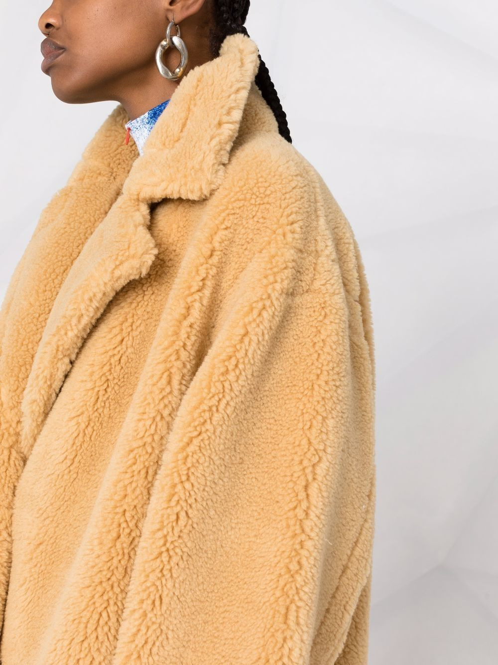 midi faux-fur coat - 3
