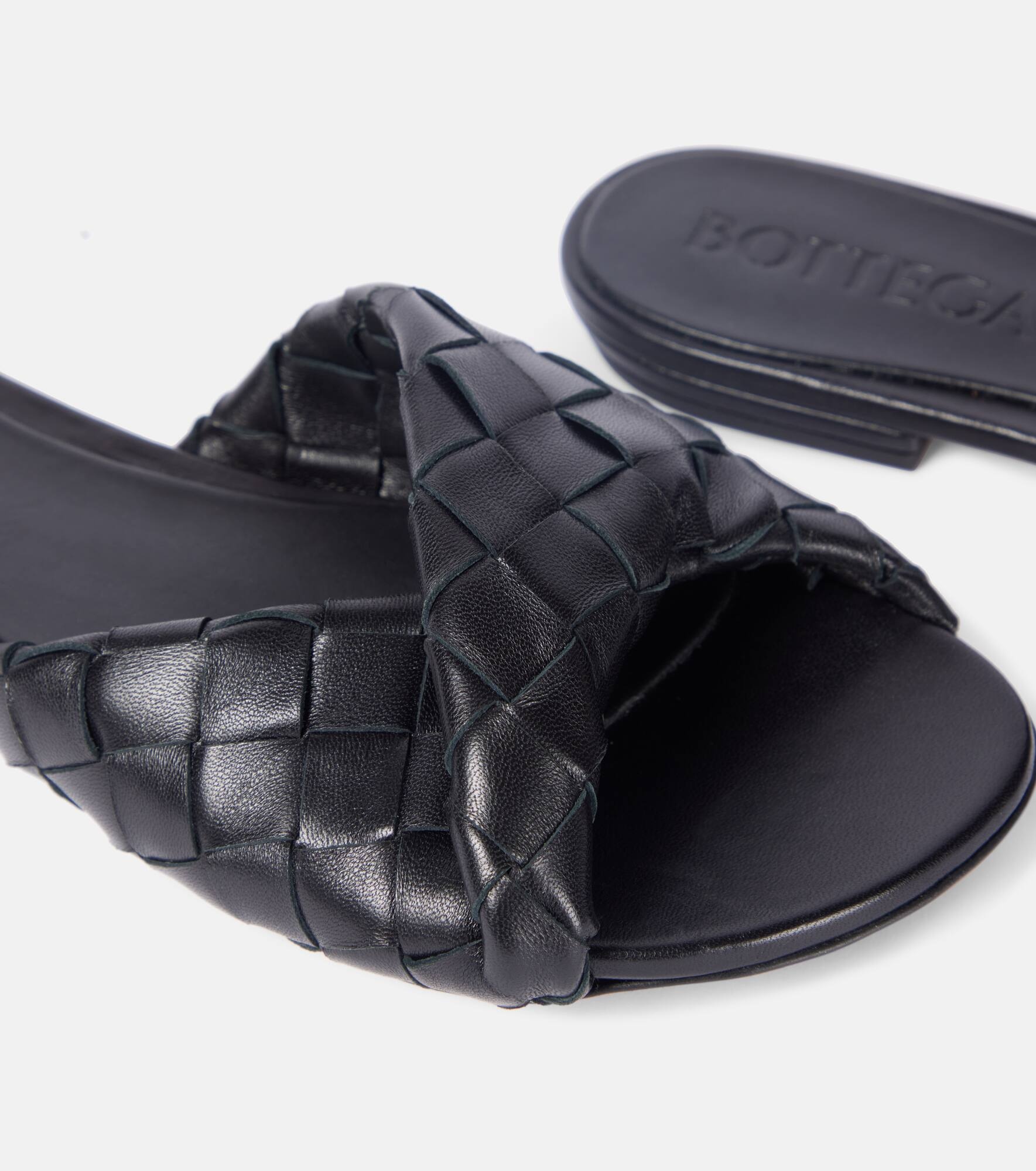 Blink Intrecciato leather slides - 6