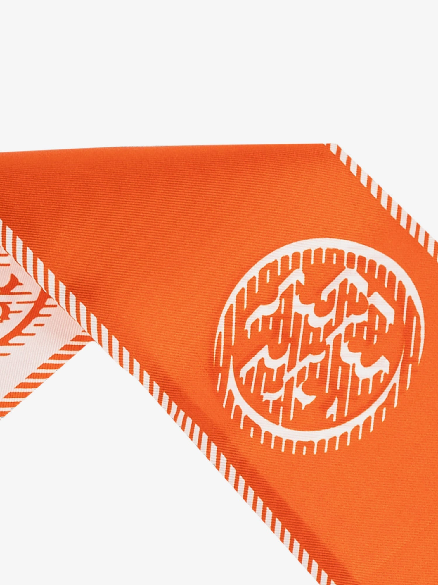 TORY BURCH - Tory Burch Medallion Logo Ribbon Silk Tie - 2