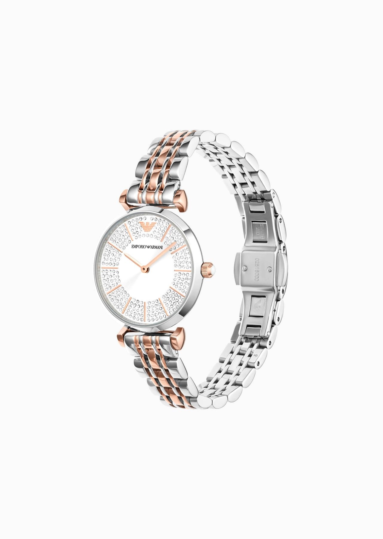 Two-Hand Two-Tone Stainless Steel Watch - 2