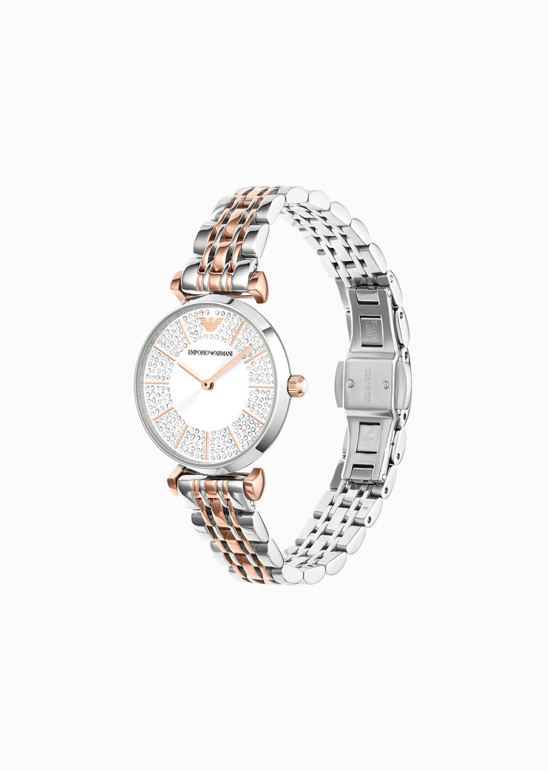 EMPORIO ARMANI Two-Hand Two-Tone Stainless Steel Watch outlook