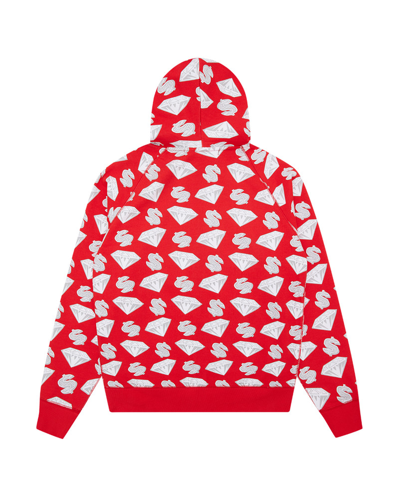 BILLIONAIRE BOYS CLUB DIAMONDS & DOLLARS ZIP-THROUGH HOOD outlook