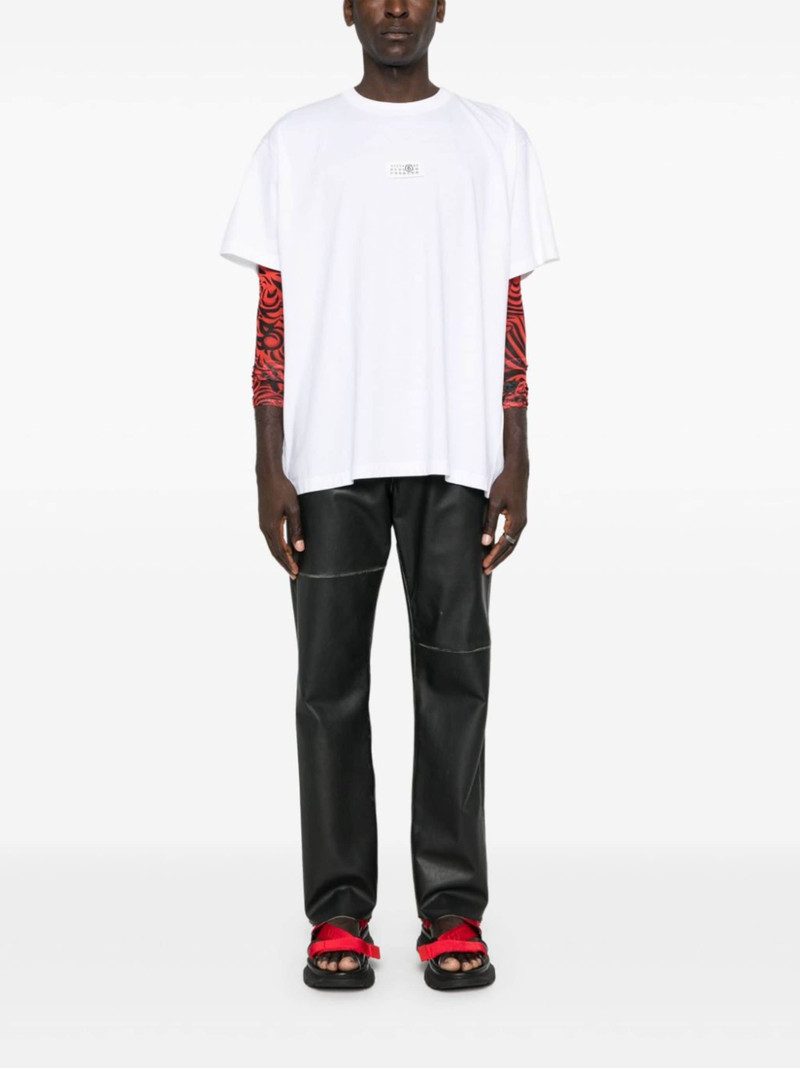 MM6 Maison Margiela numbers motif-patch cotton T-shirt outlook