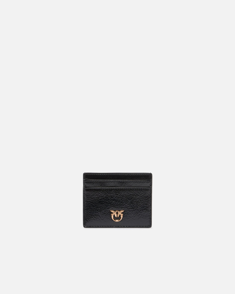 CARD HOLDER IN SHINY LEATHER WITH LOGO 1