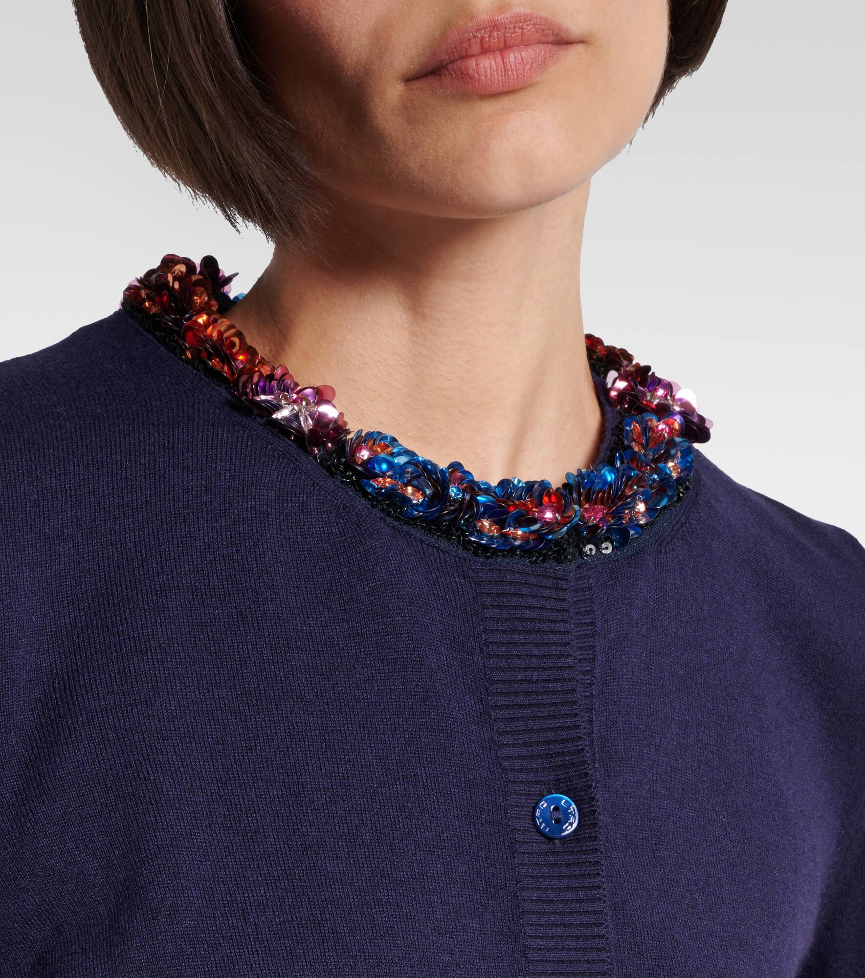 Embellished silk and cashmere cardigan - 4