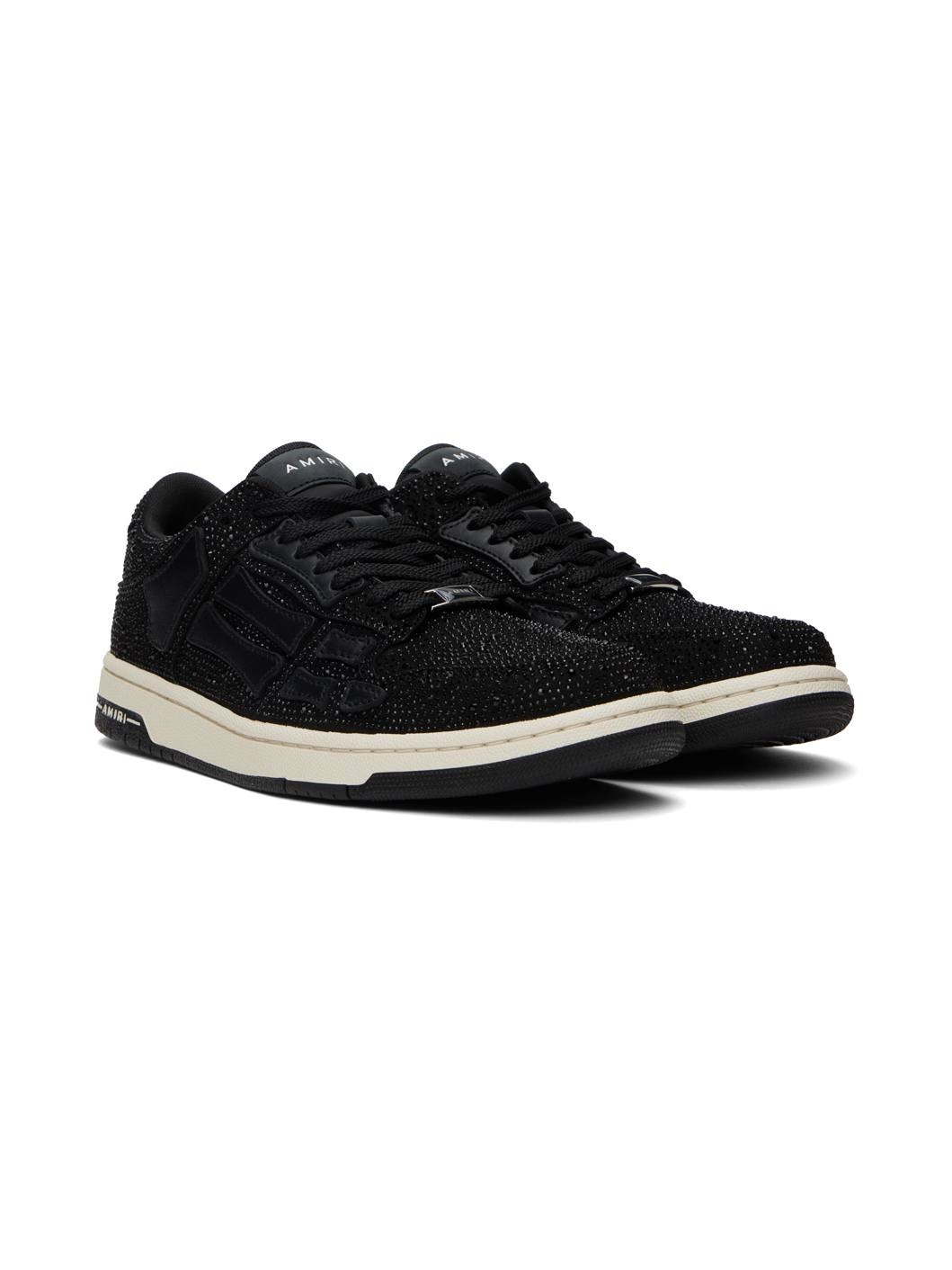 Black Crystal Skel Low Top Sneakers - 4