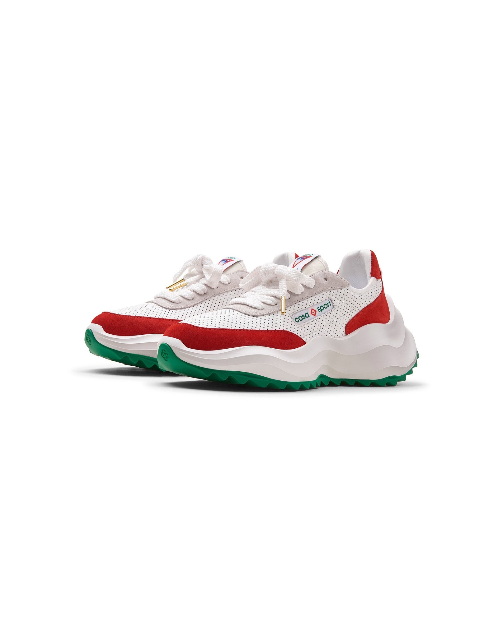 Mens Atlantis White & Red Sneaker - 6