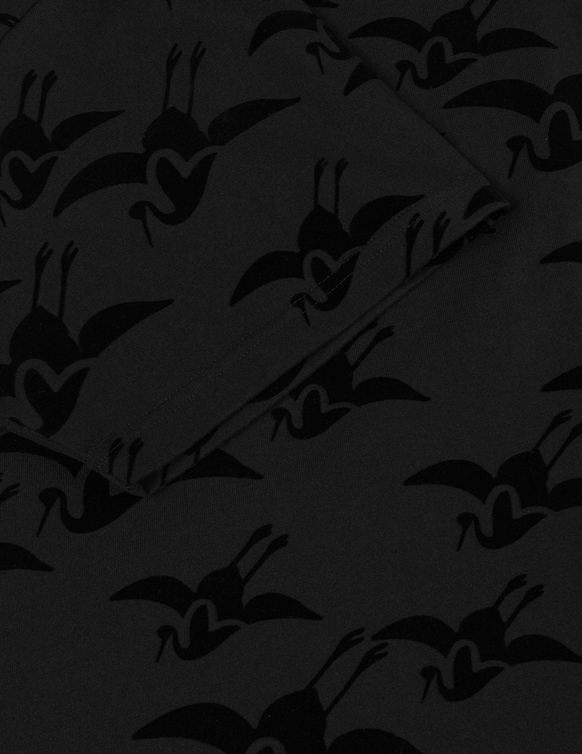 Allover Seagull Crane Flocking Print Relax Fit T-shirt - 10