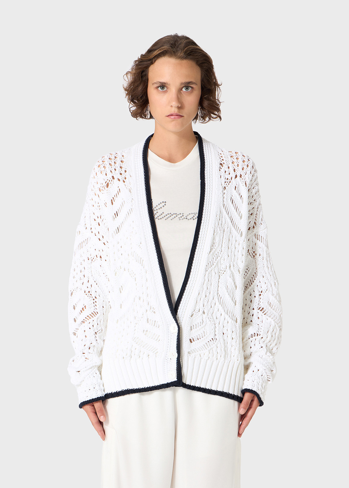 OPENWORK COTTON CARDIGAN - 3
