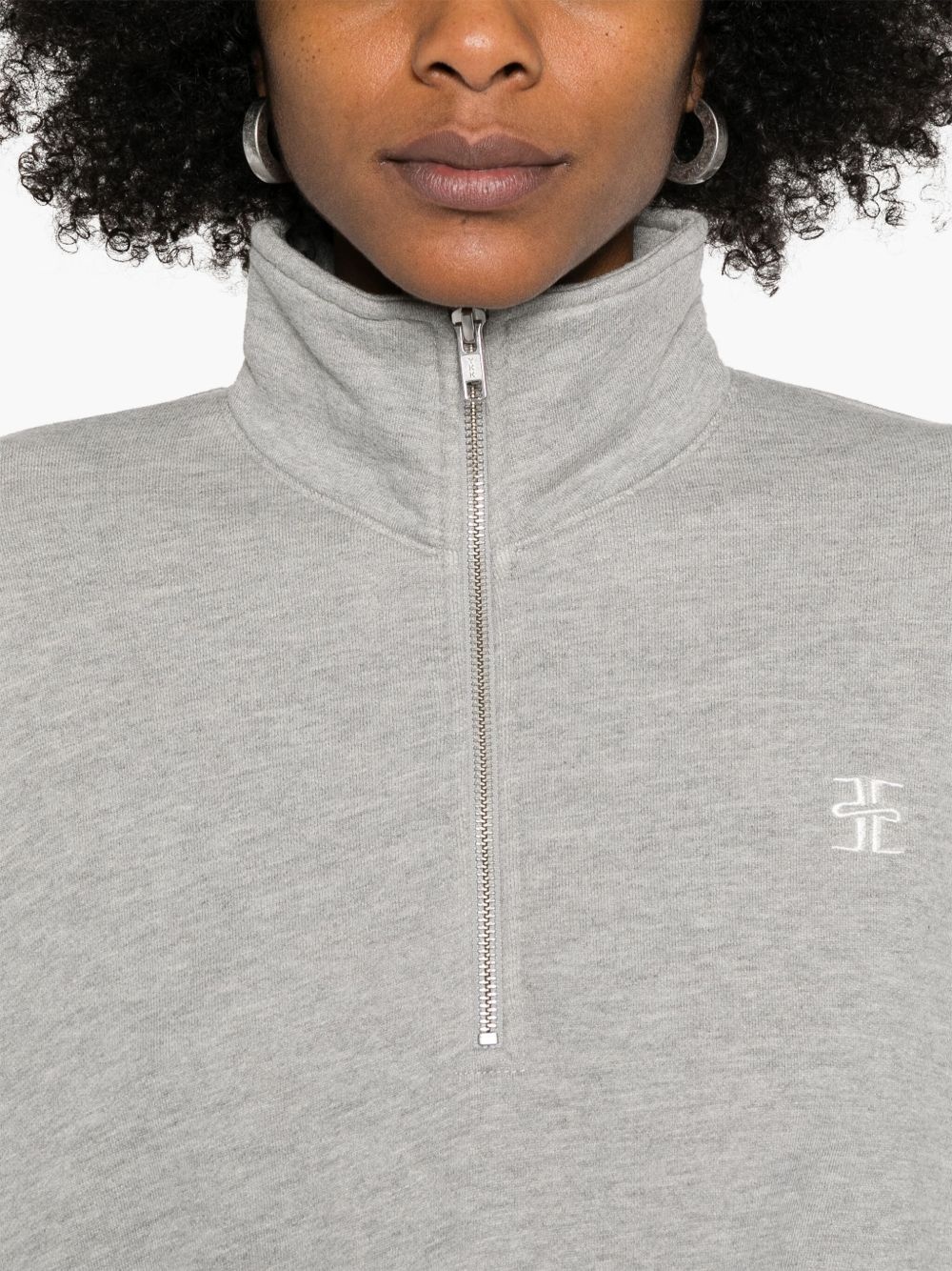 cropped half-zip sweatshirt - 5
