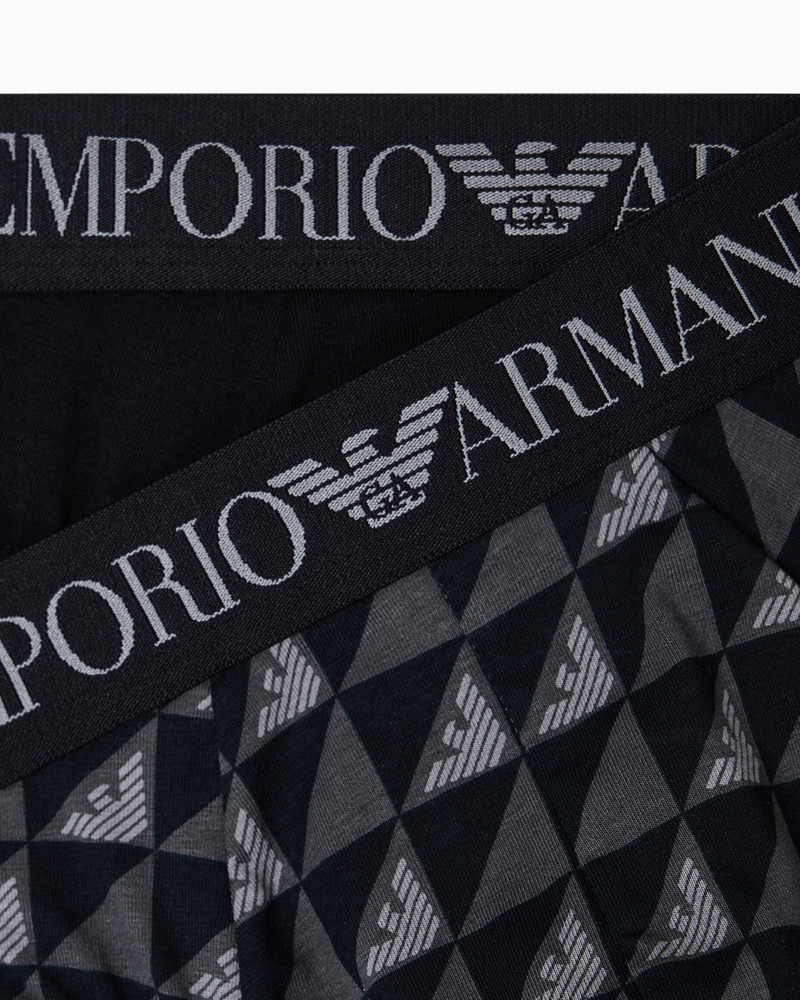 EMPORIO ARMANI TWO-PACK OF MIXED PATTERN PRINTED JERSEY BRIEFS outlook