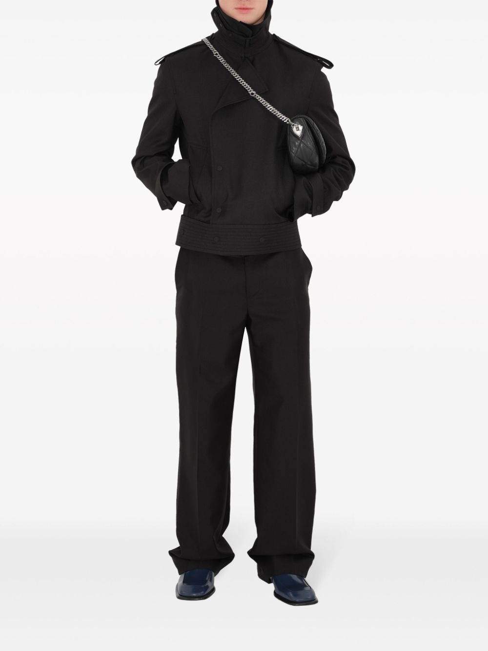 double-breasted trench-style jacket - 2