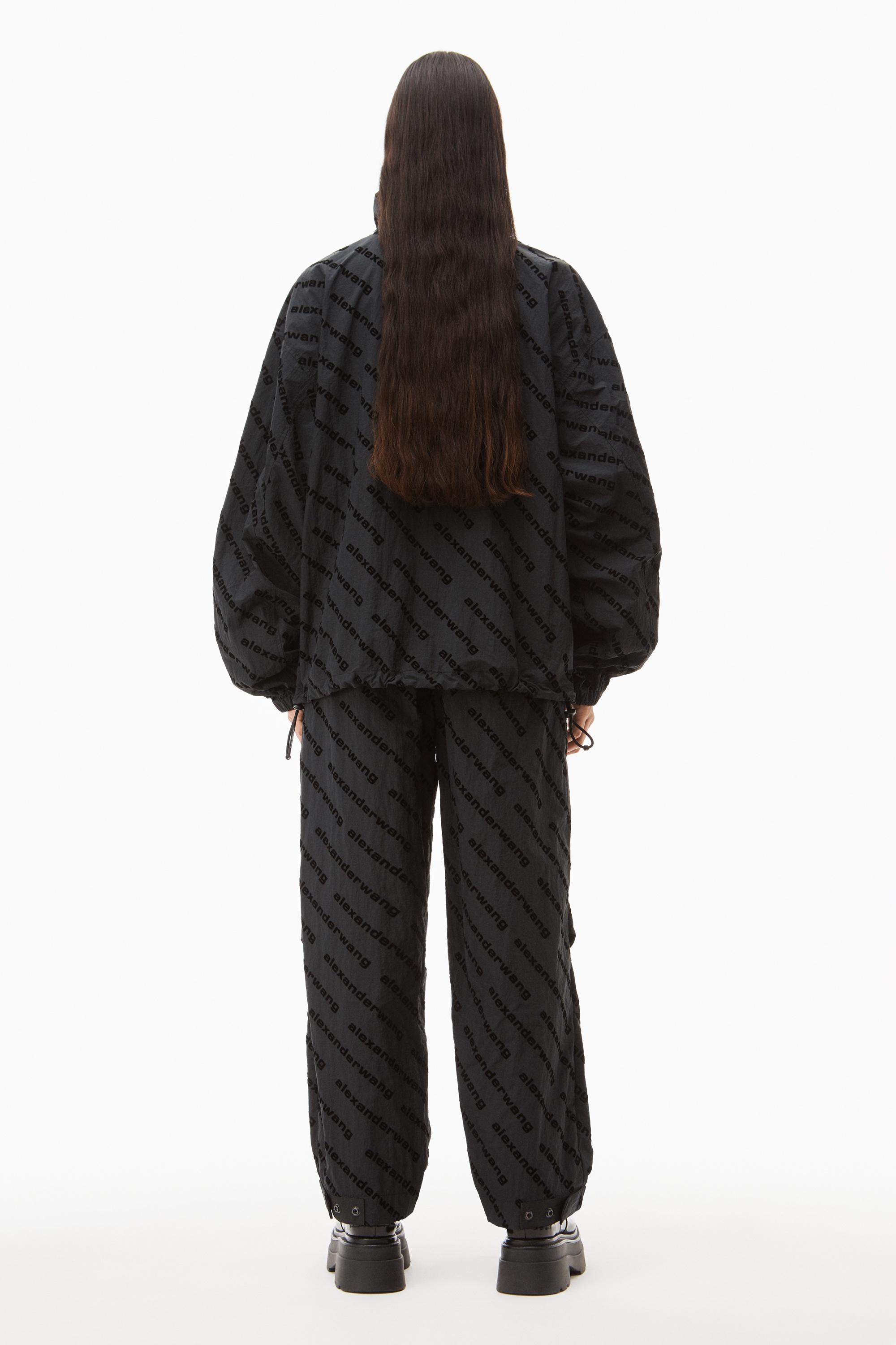 LOGO TRACK JACKET IN CRINKLE NYLON - 6