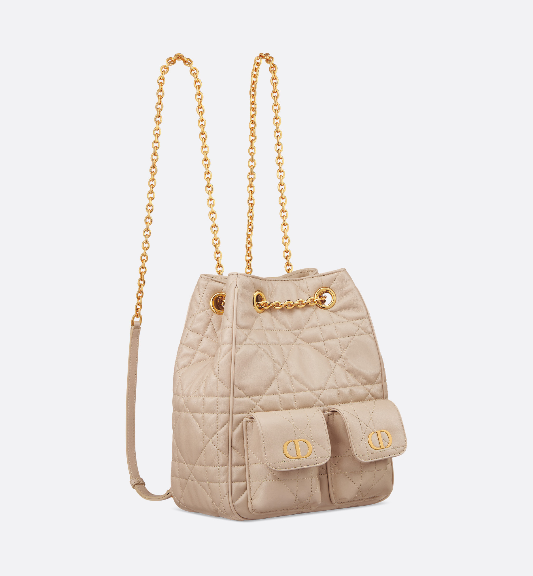 Medium Dior Caro Multicarry Backpack with Chain - 3